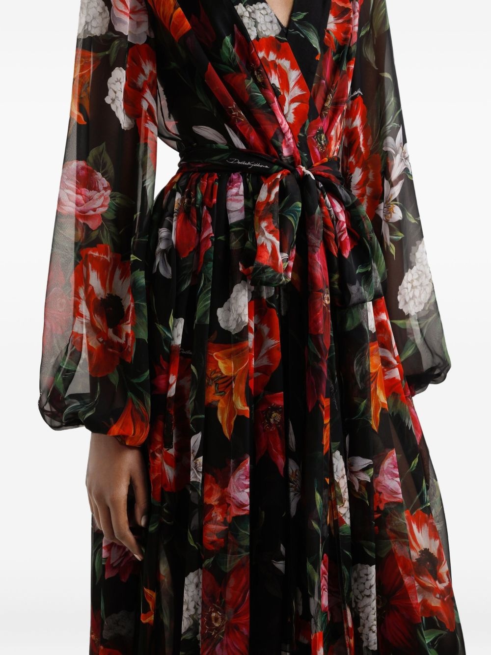 silk midi dress - 4