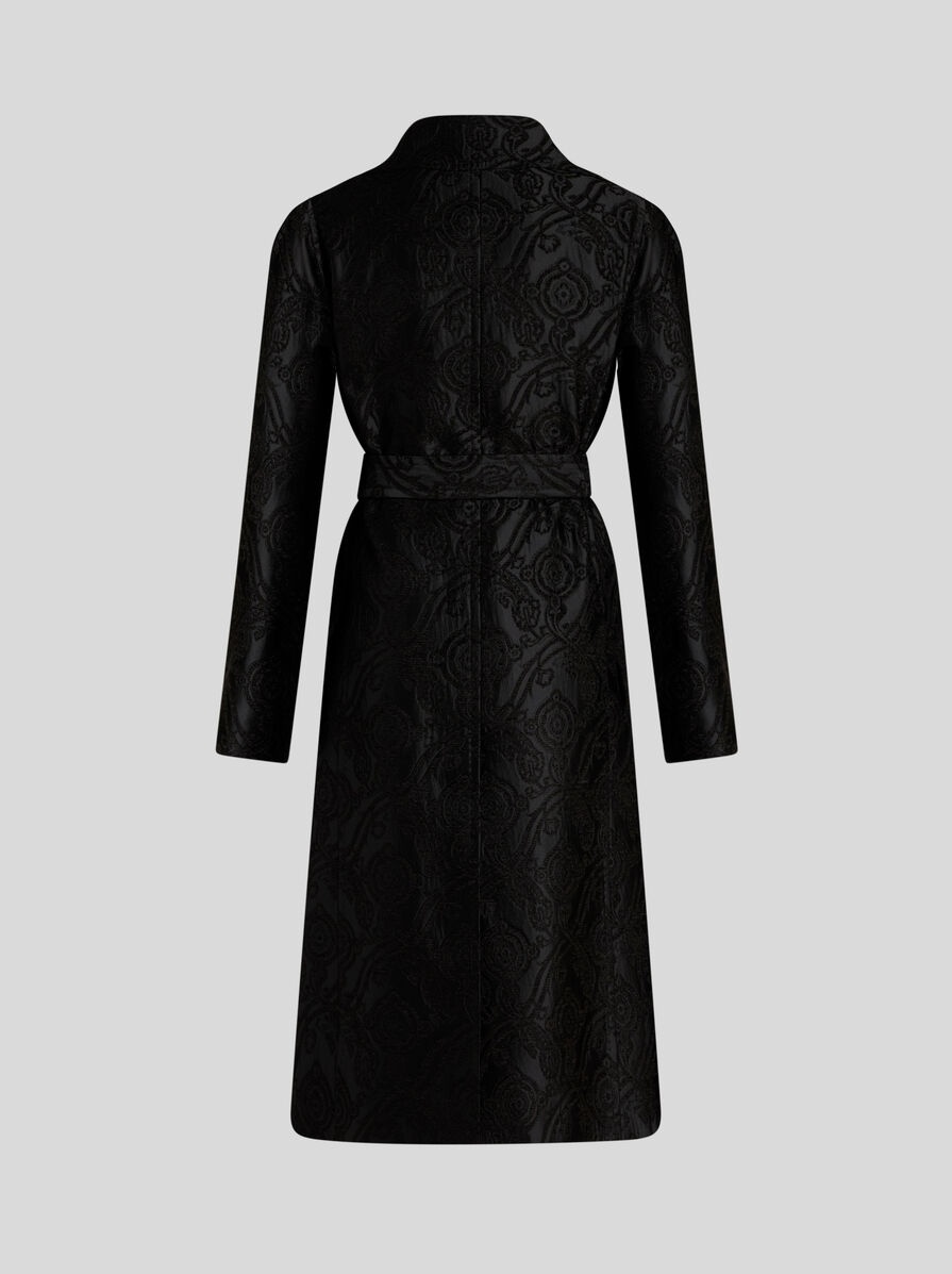 CHENILLE JACQUARD COAT WITH BELT - 6