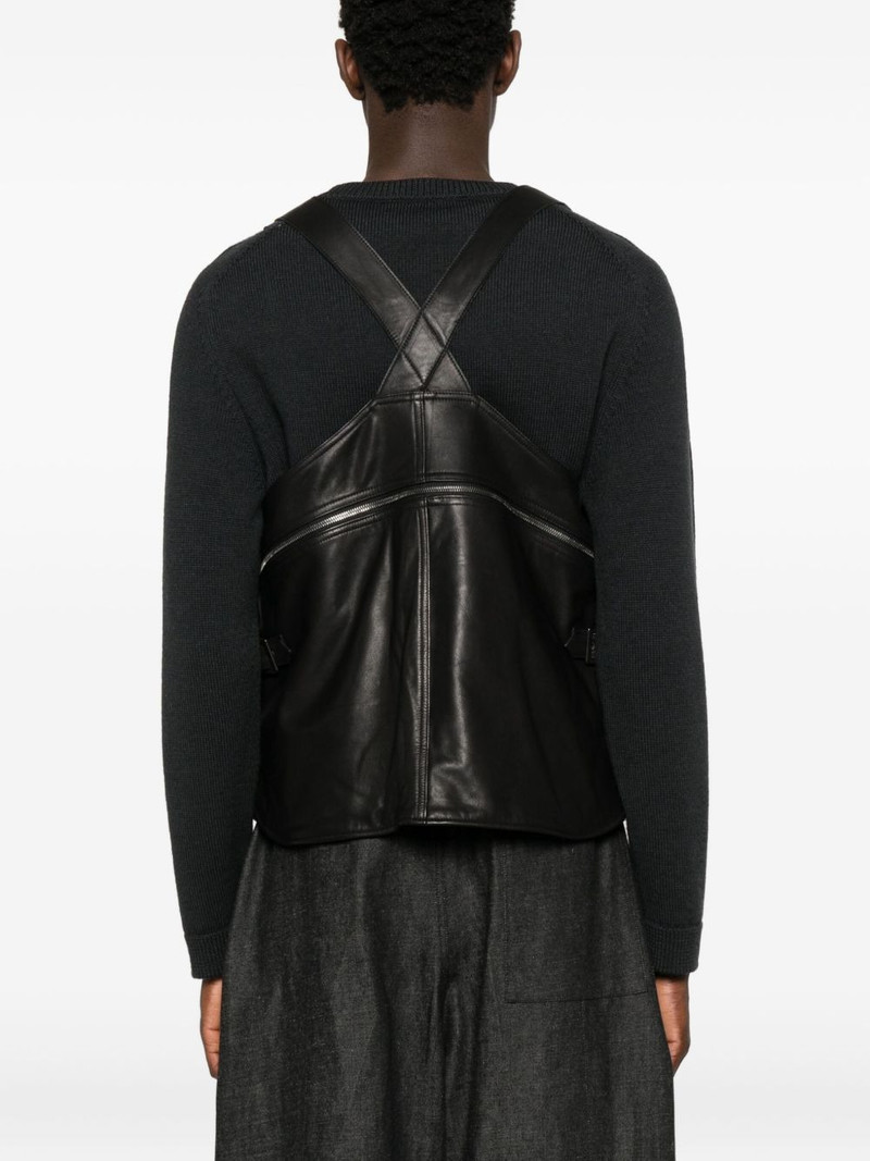 pocketed leather waistcoat 4