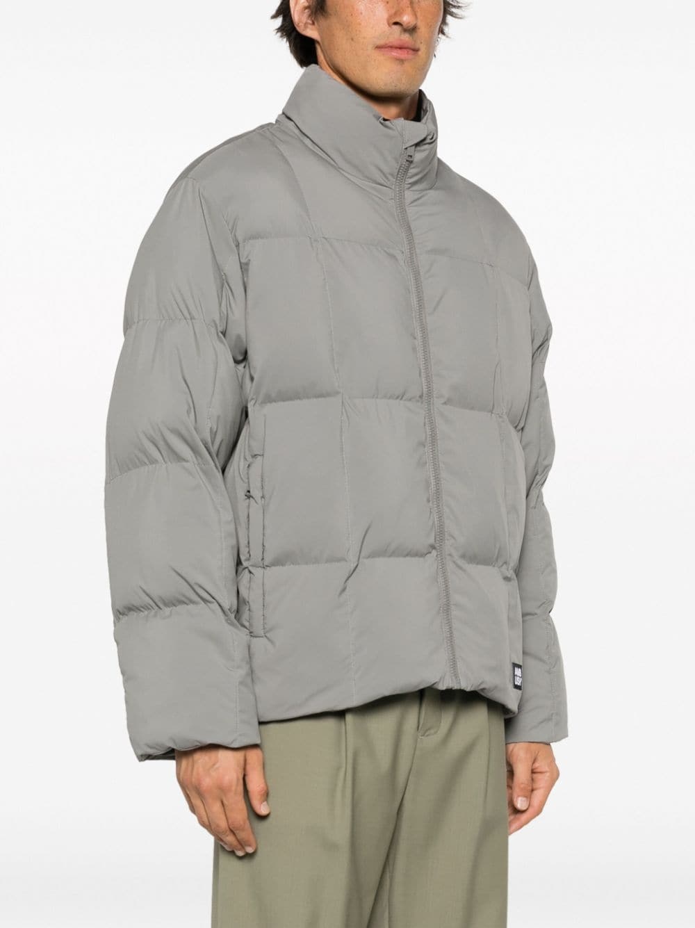 logo-appliquÃ© quilted jacket - 2