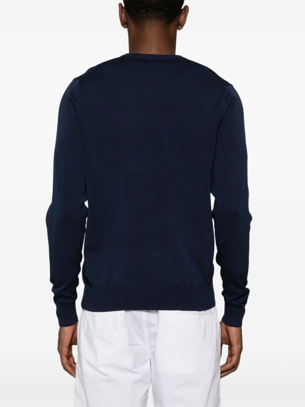 crew-neck fine-knit jumper - 4