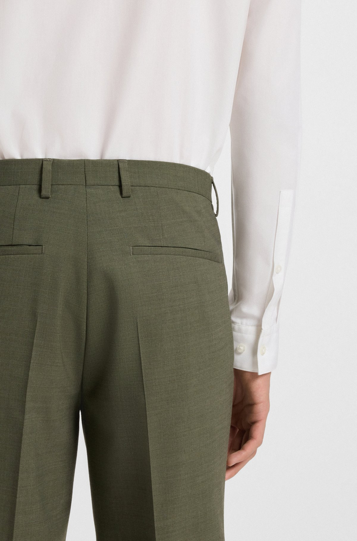 EXTRA-SLIM-FIT TROUSERS IN PERFORMANCE-STRETCH DOBBY - 5