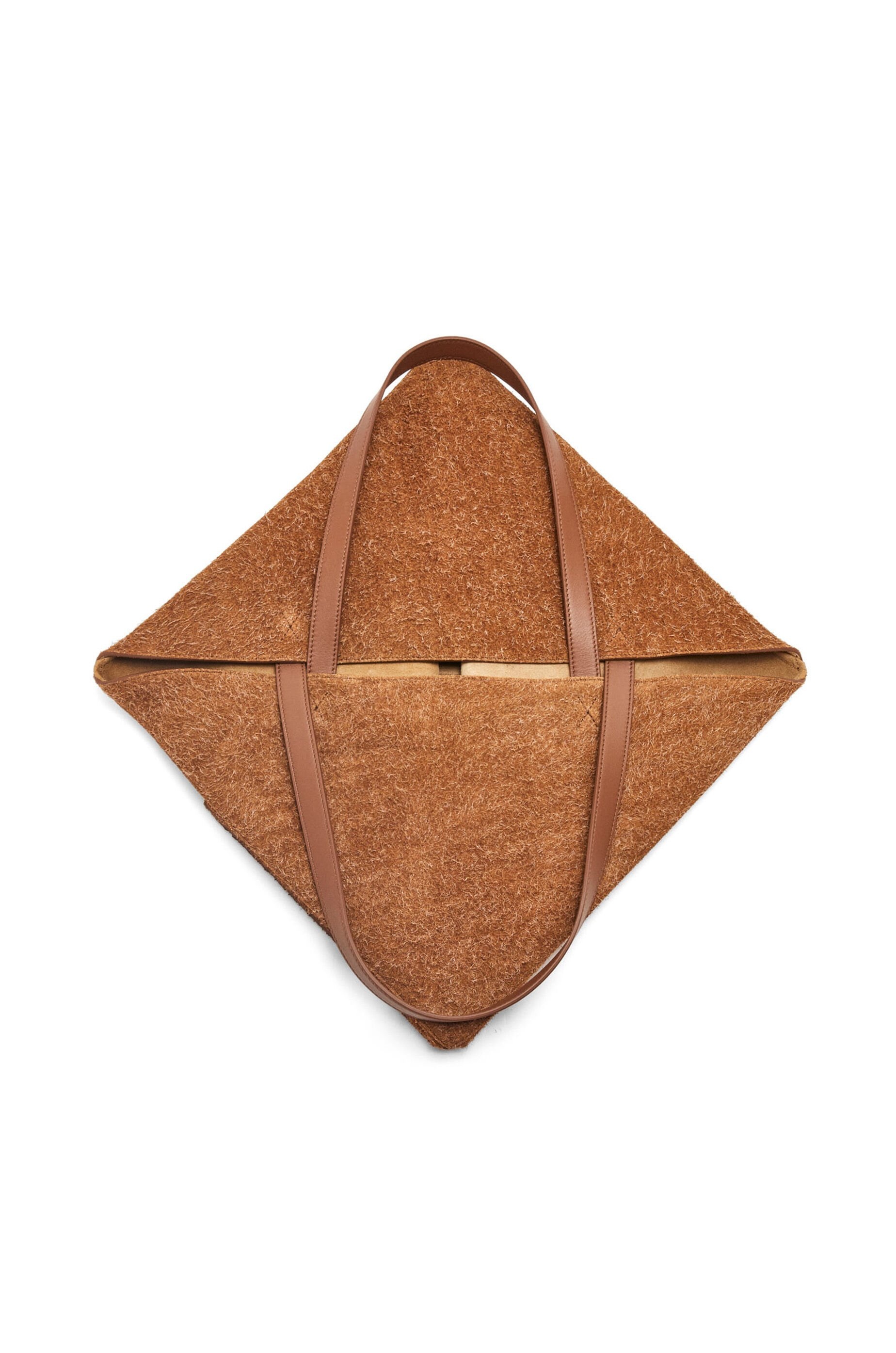 Large Puzzle Fold Tote in brushed suede - 7