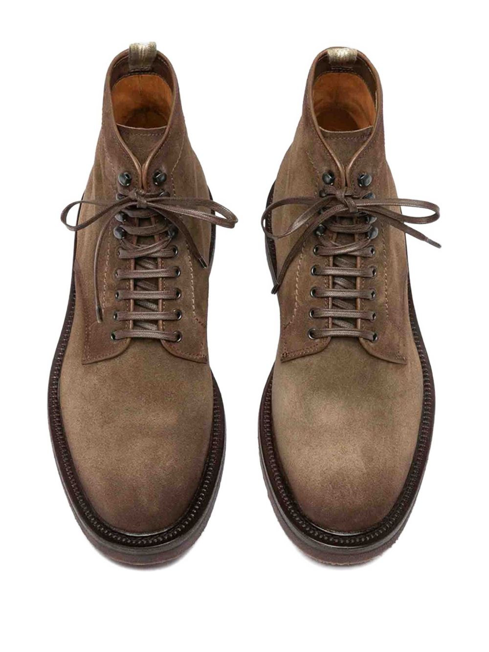 lace-up suede boots - 3