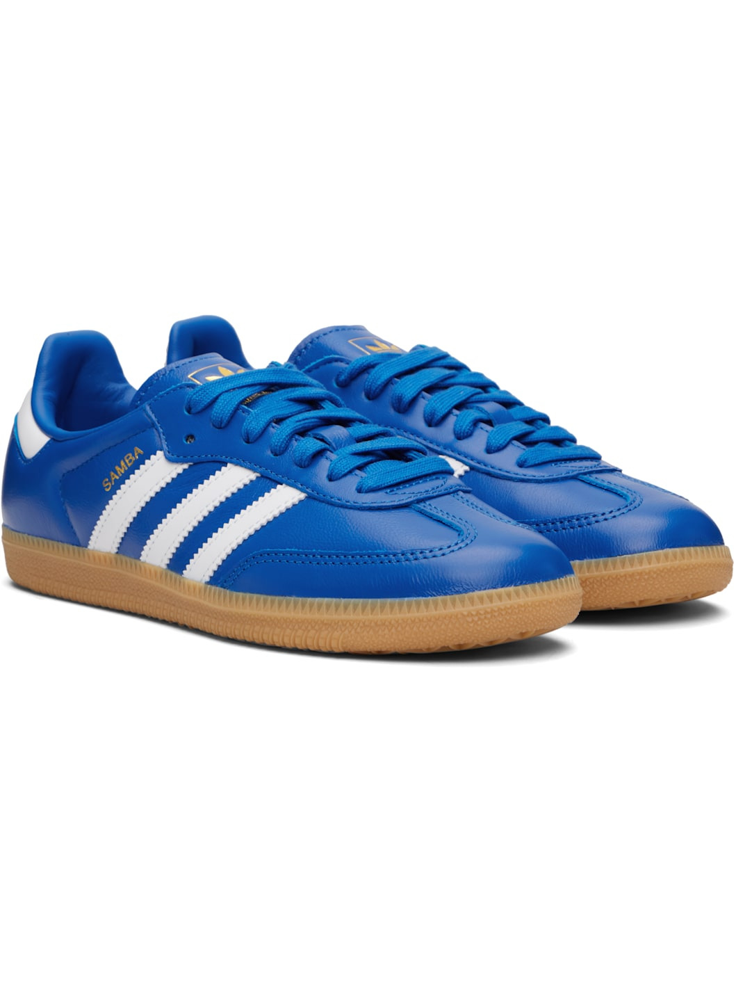 Blue & White Samba OG Sneakers - 4