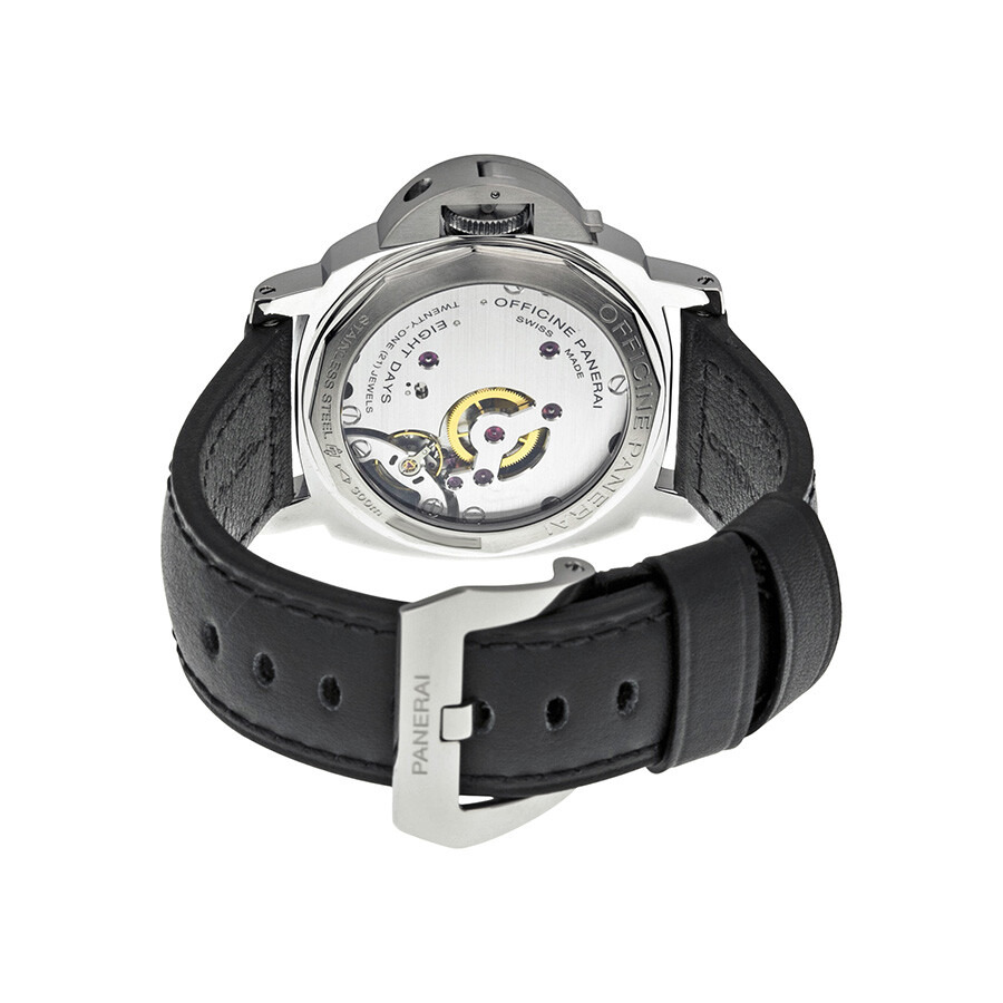 Pre-owned Panerai Luminor Marina 8 Days Acciaio White Dial Men's Watch PAM00563 - 3