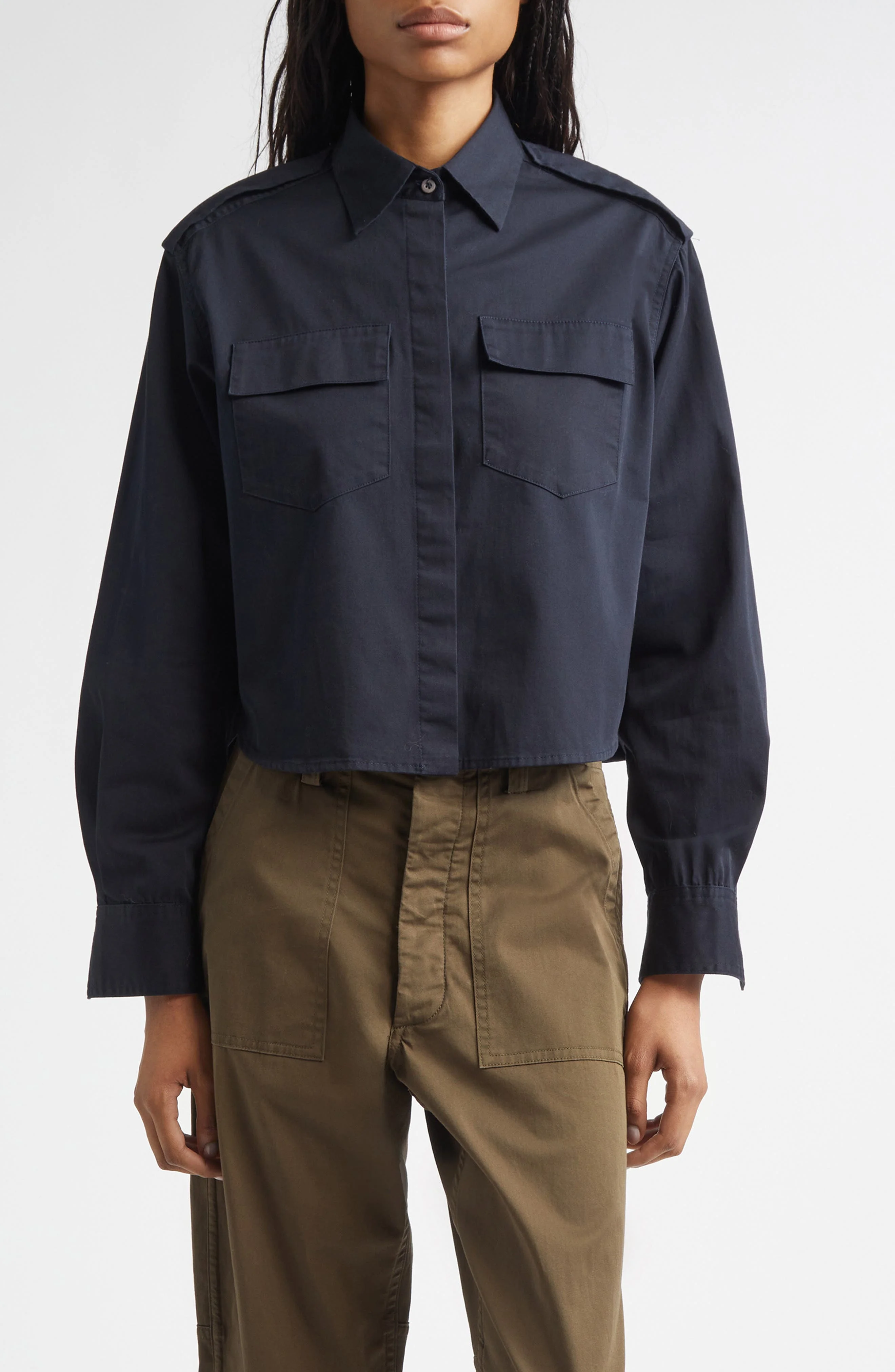 A.L.C. Nico Button-Up Shirt in Deep Navy at Nordstrom - 1