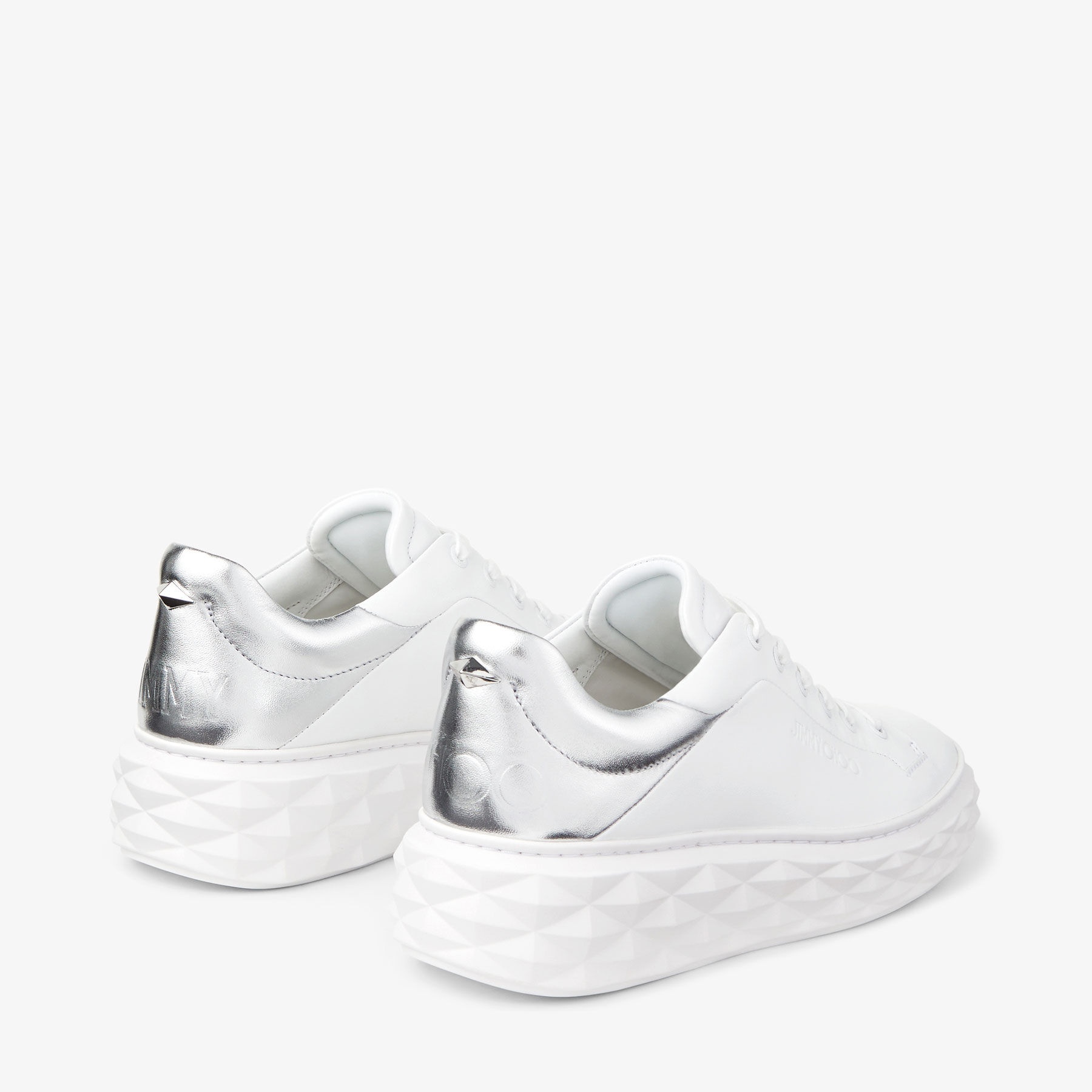 Diamond Maxi/f Ii
White and Silver Leather Trainers with Platform Sole - 6