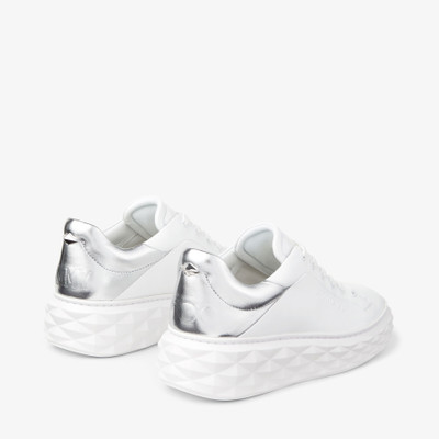 JIMMY CHOO Diamond Maxi/f Ii
White and Silver Leather Trainers with Platform Sole outlook