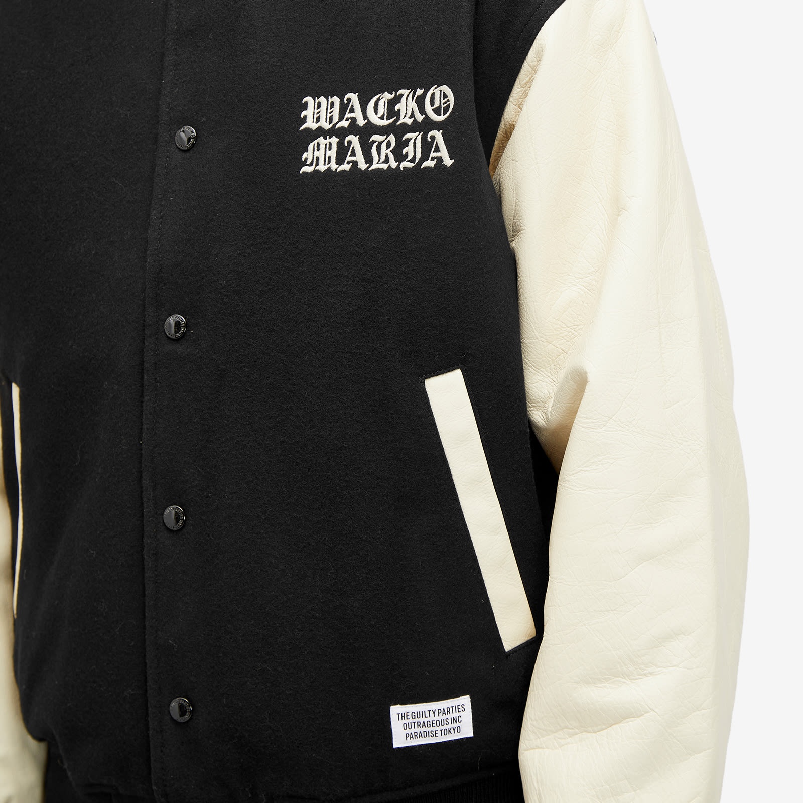 Wacko Maria Leather Varsity Jacket - 5