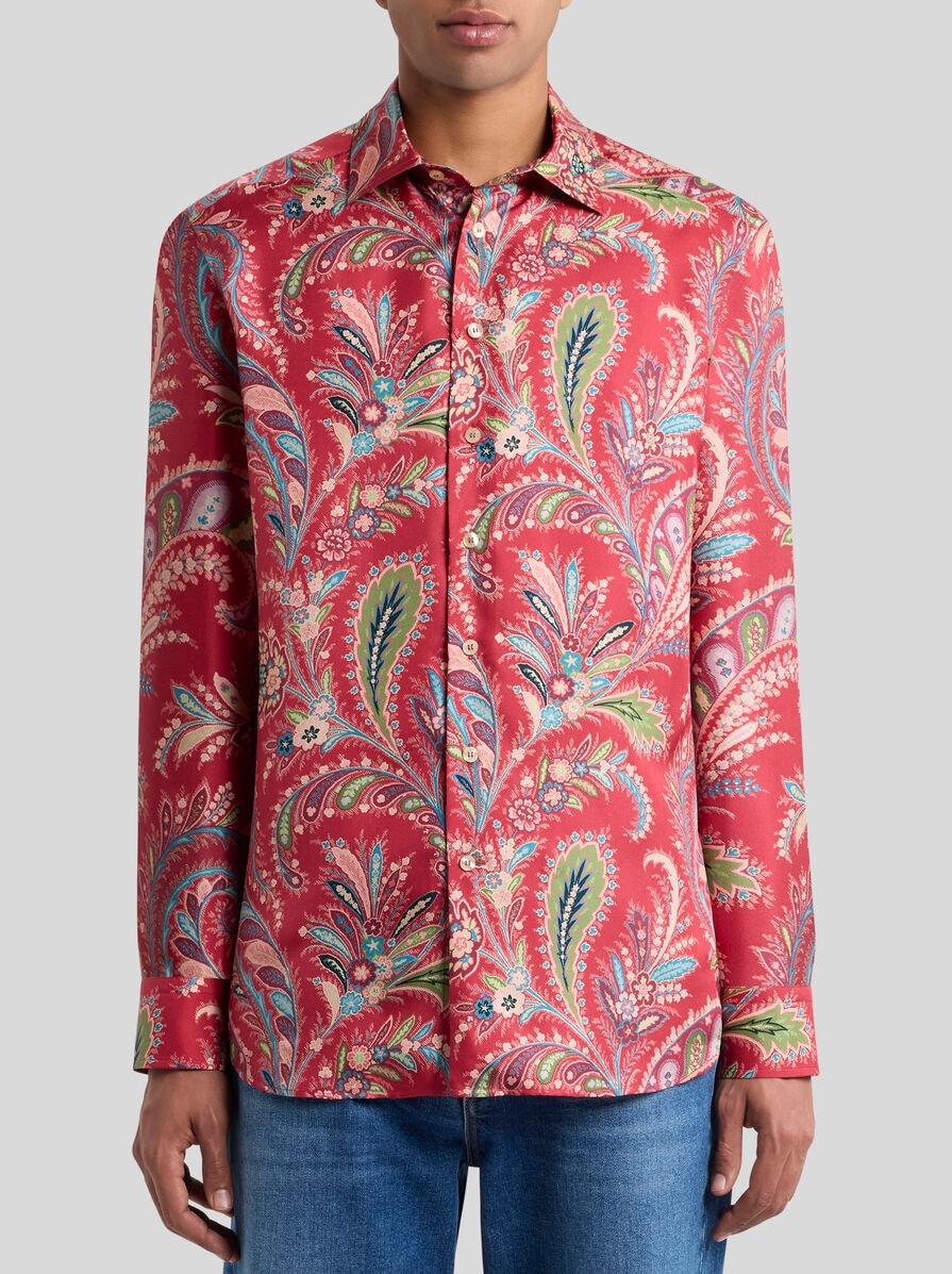 SILK SHIRT WITH PAISLEY PRINT - 2