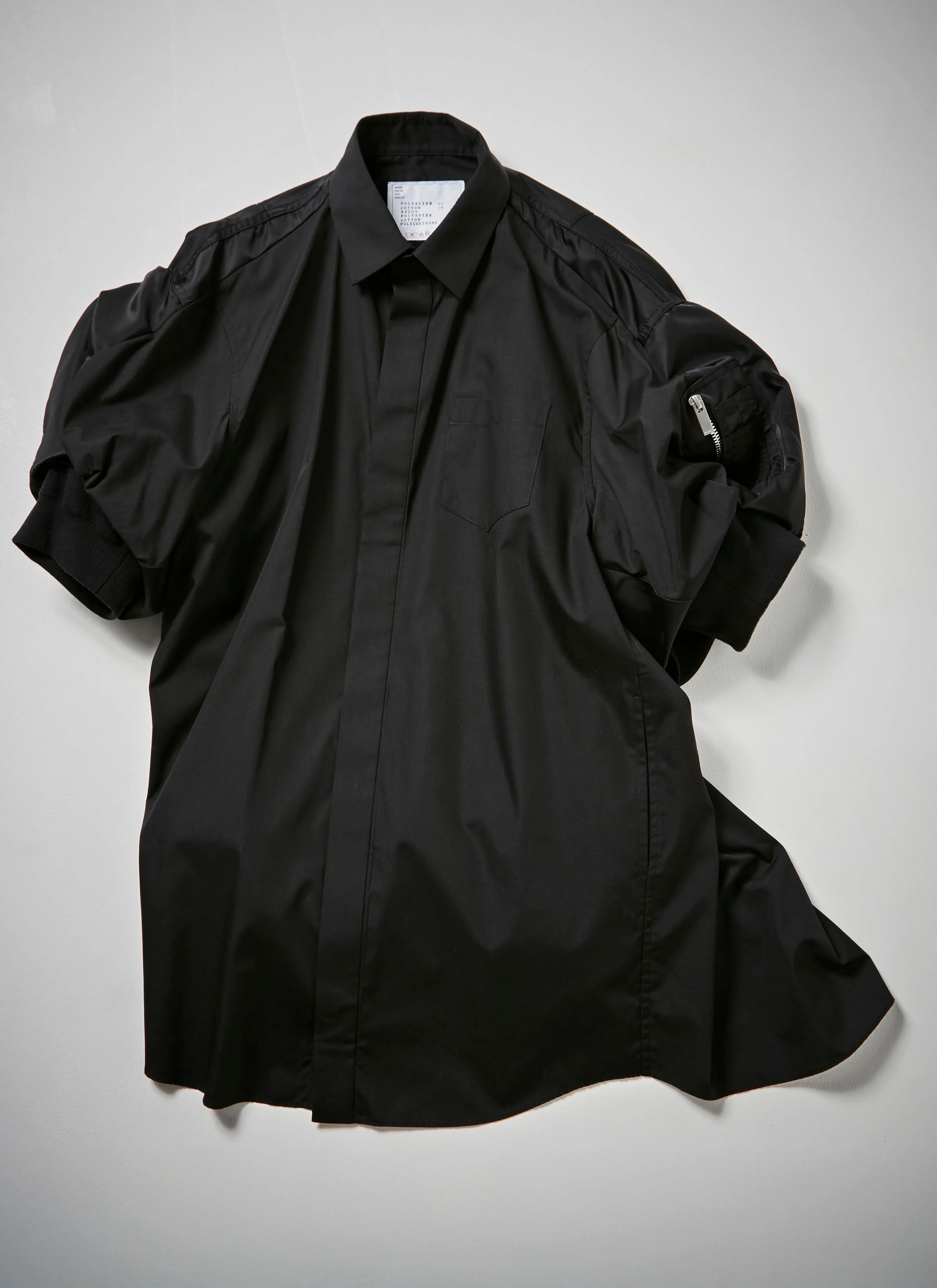 Cotton Poplin x Nylon Twill Dress - 1