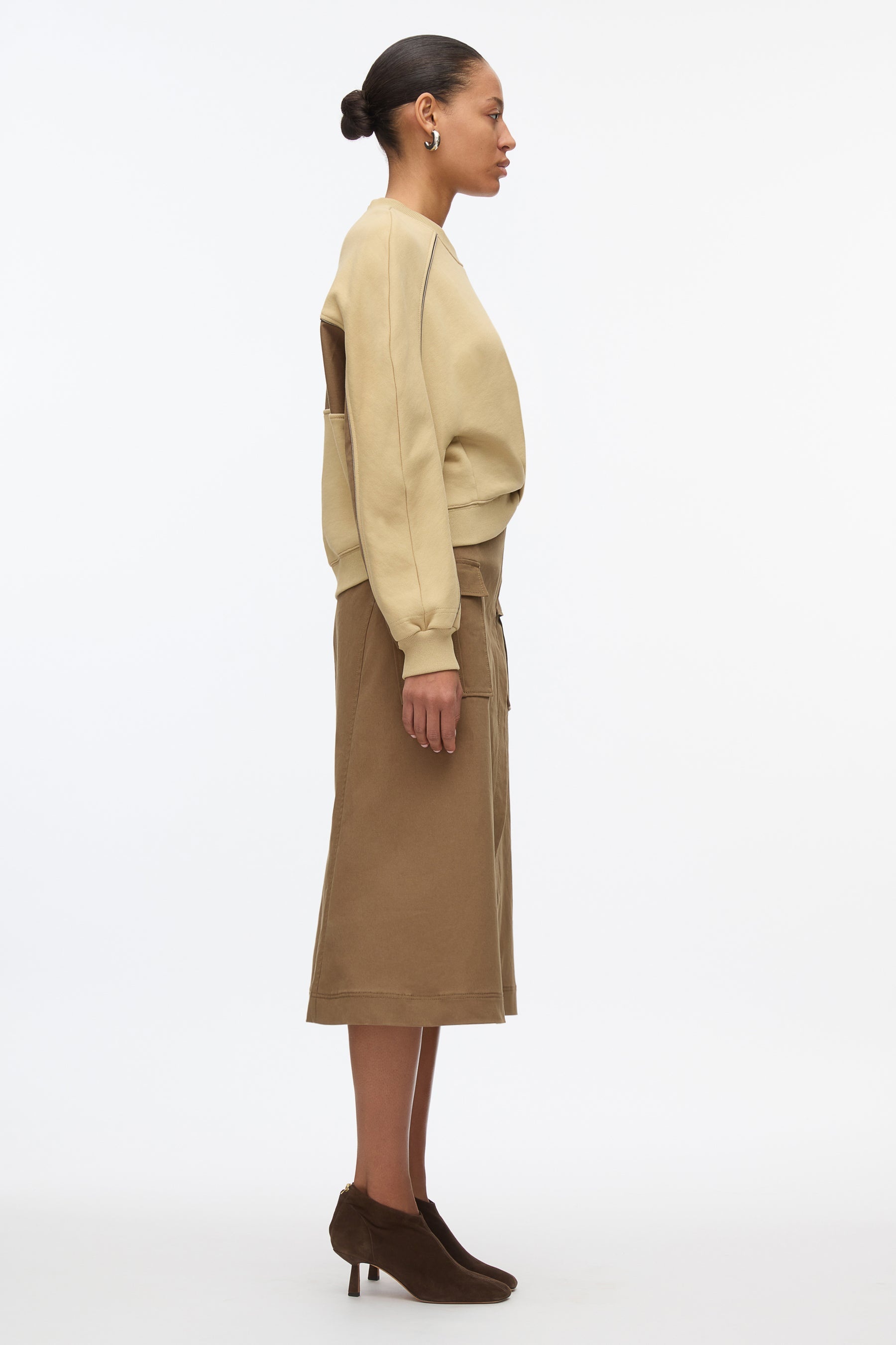 Draped Sweatshirt Utility Dress - 3