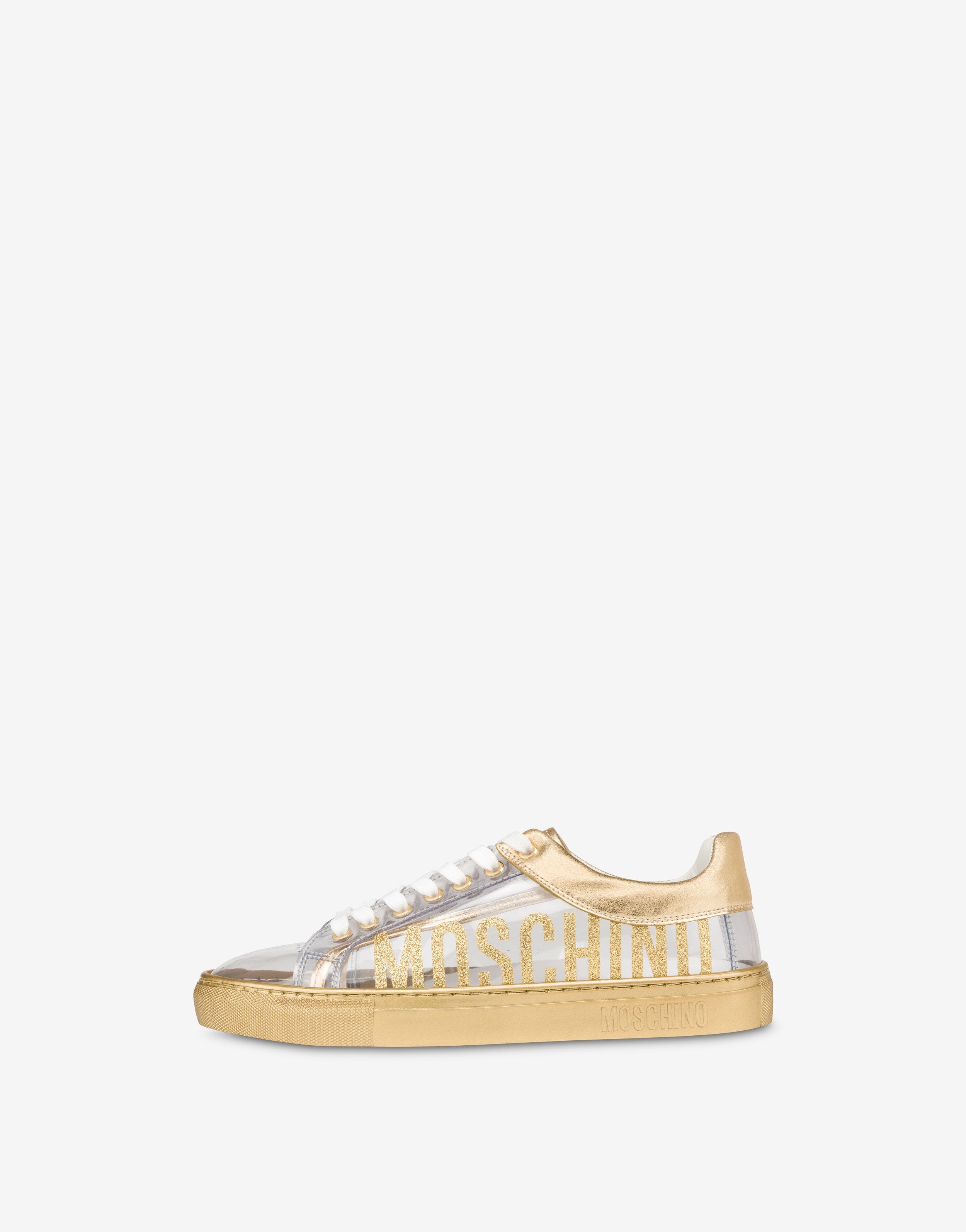 TRANSPARENT PVC SNEAKERS WITH GLITTERY LOGO - 2