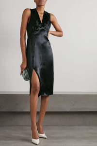 Bottega Veneta Ruffled satin midi dress | netaporter