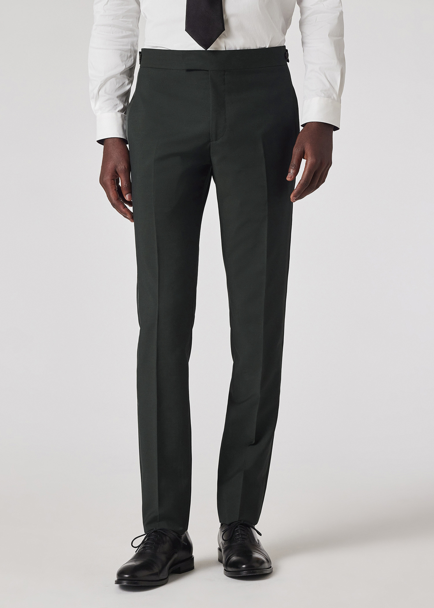 Slim-Fit Dark Green Wool-Mohair Evening Trousers - 3