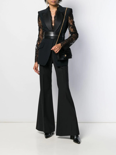 Alexander McQueen lace panels single-breasted blazer outlook