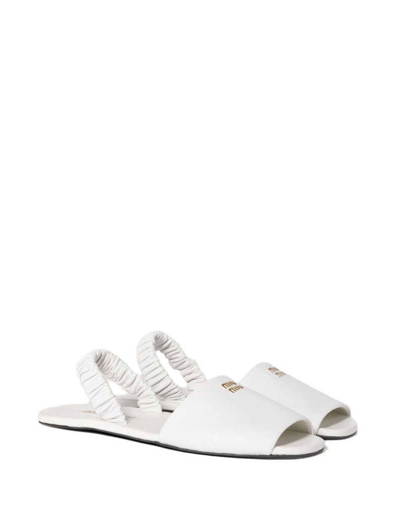 Miu Miu Ruches slingback sandals outlook