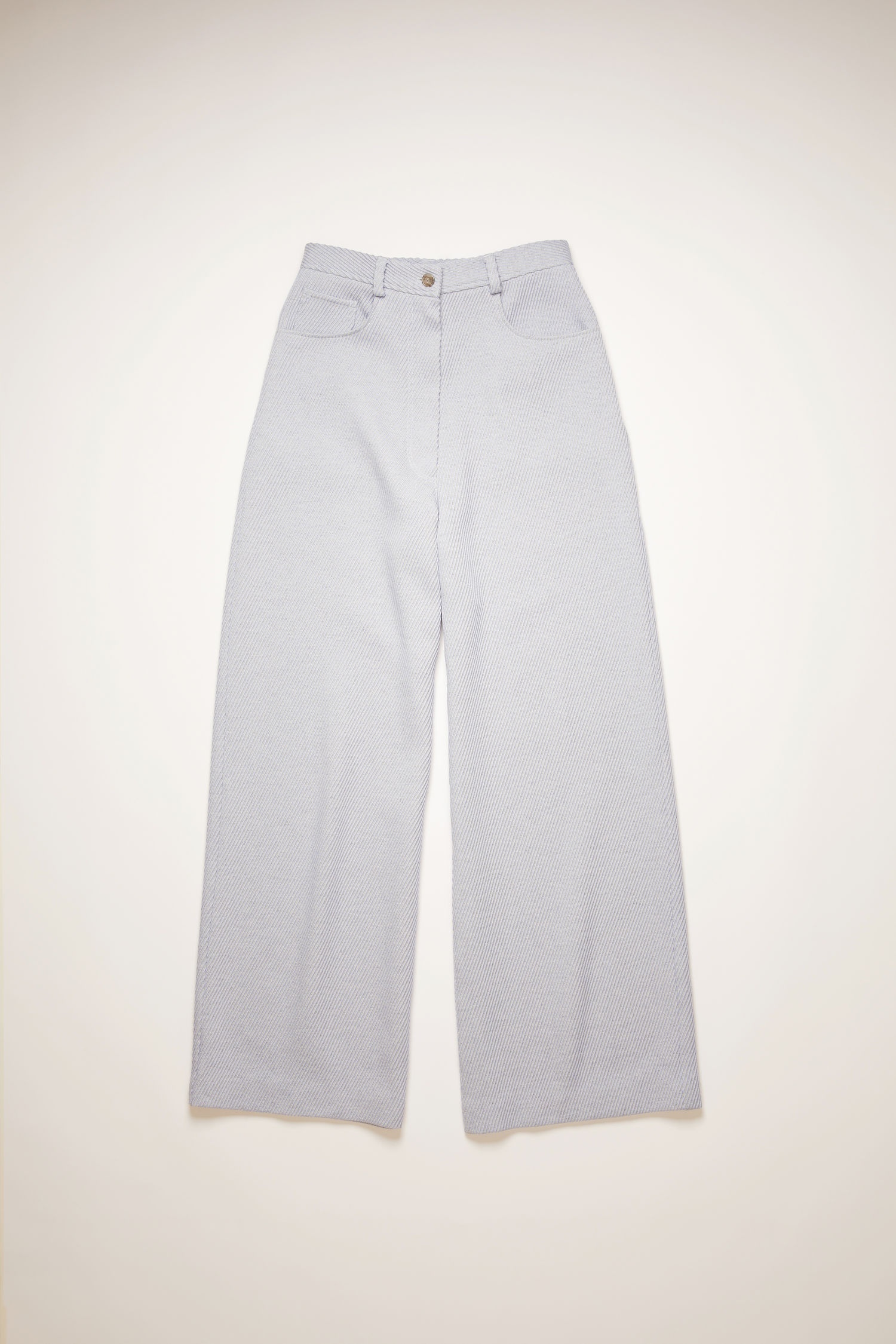 Wide-leg twill trousers lilac/grey - 5