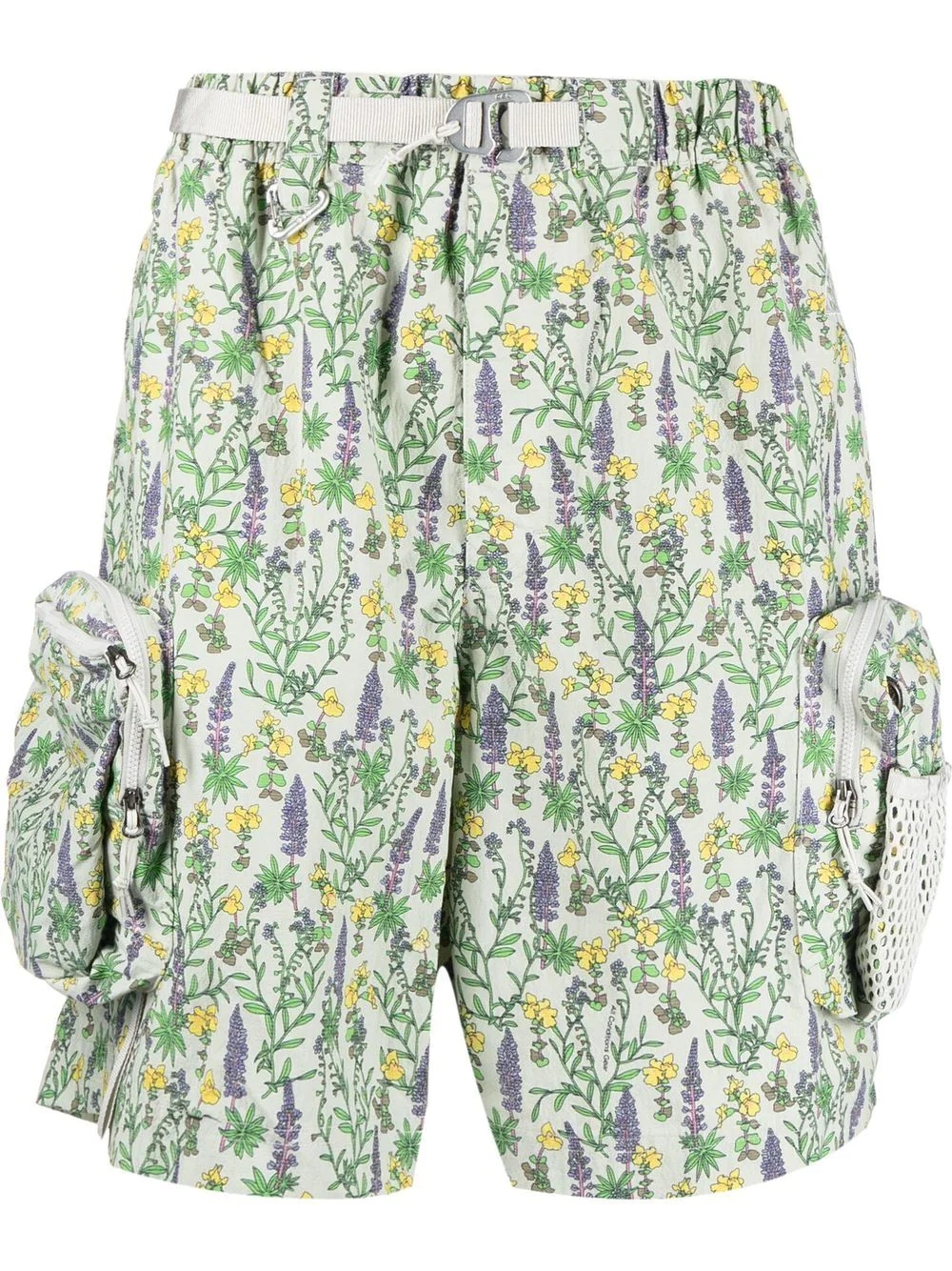 floral-print cargo shorts - 1