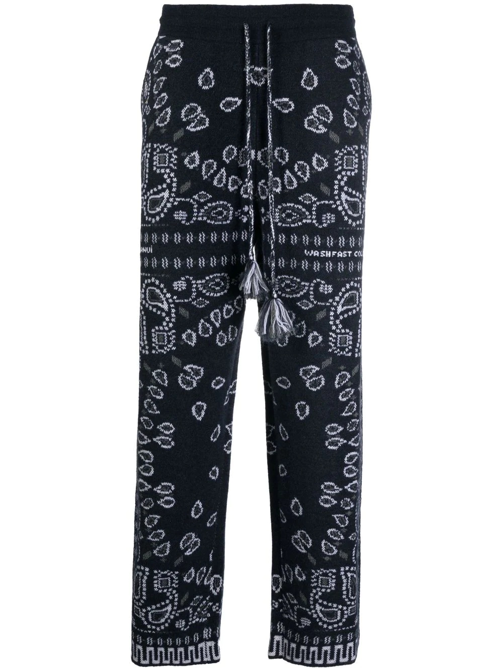 bandana-pattern jacquard track pants - 1