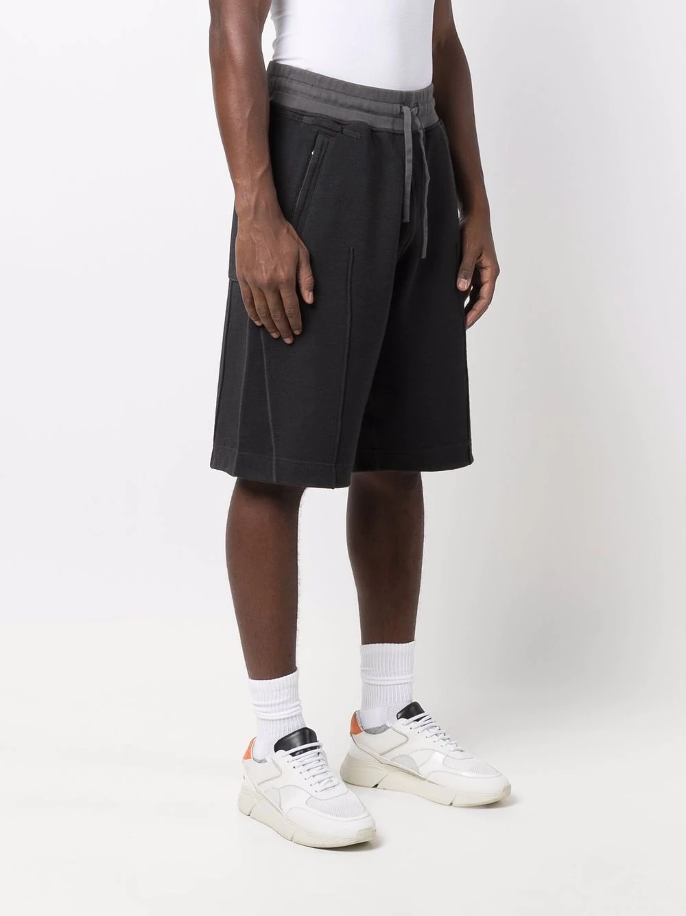 drawstring-waist track shorts - 3