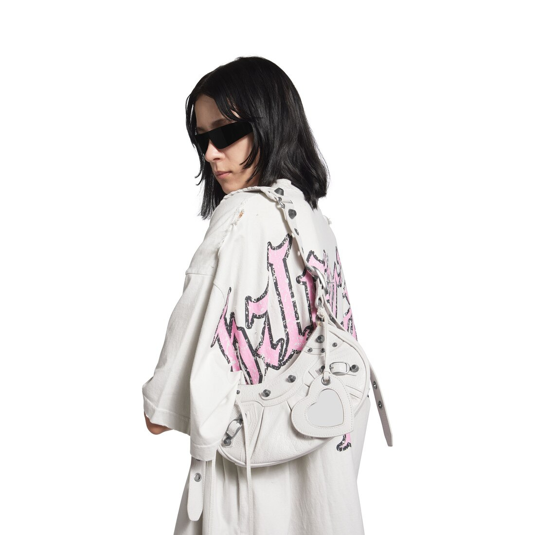Women's Le Cagole Xs Shoulder Bag in White - 7