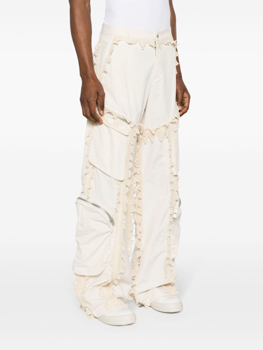 Spherical high-waist cargo trousers - 3