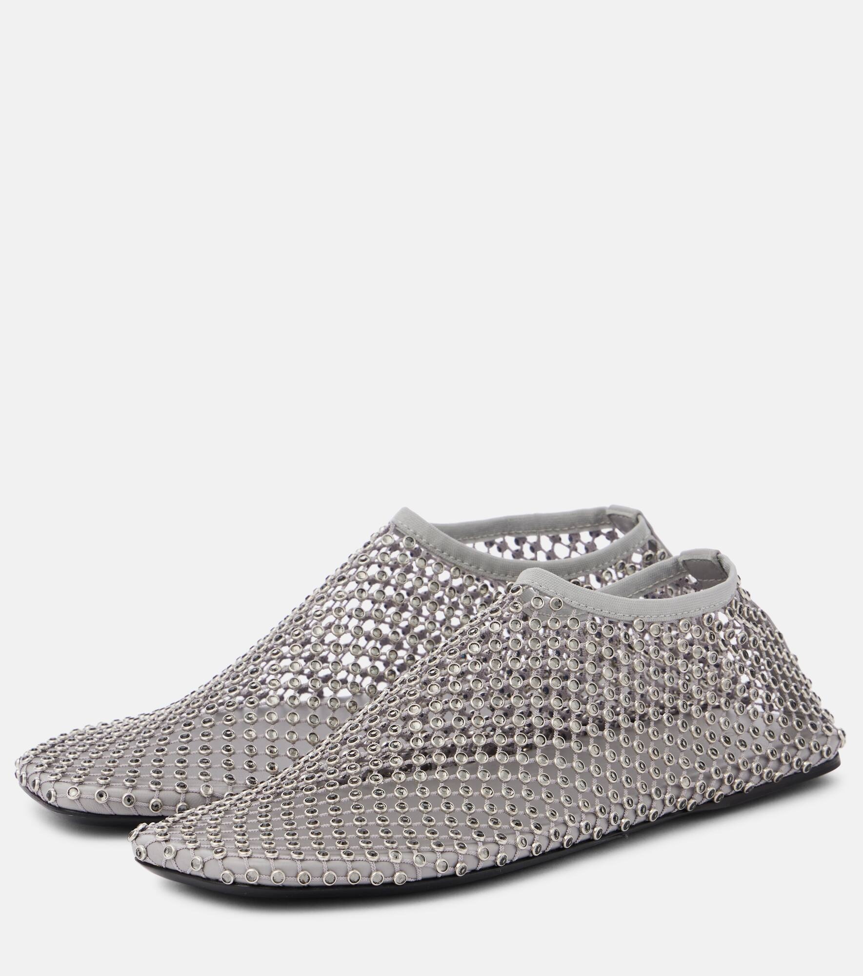 Minette embellished slip-on shoes - 5