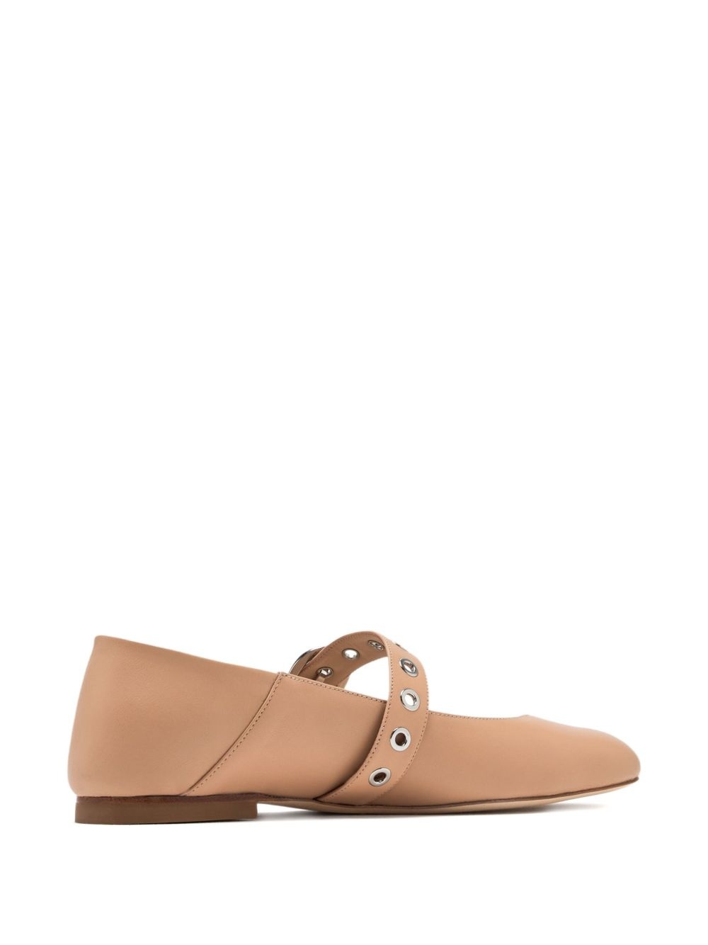buckle-strap eyelet ballet flats - 3