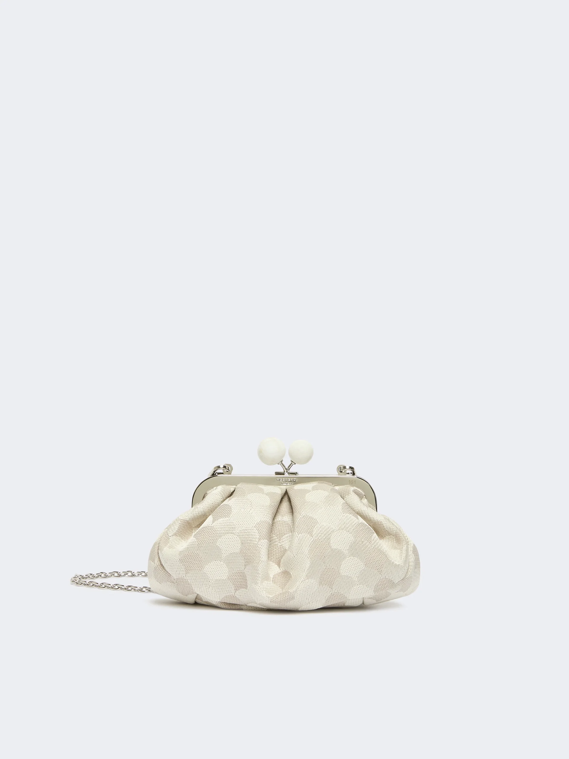 ITALIANROOTSS1 Small Pasticcino Bag in linen, silk and cotton jacquard - WHITE - 1