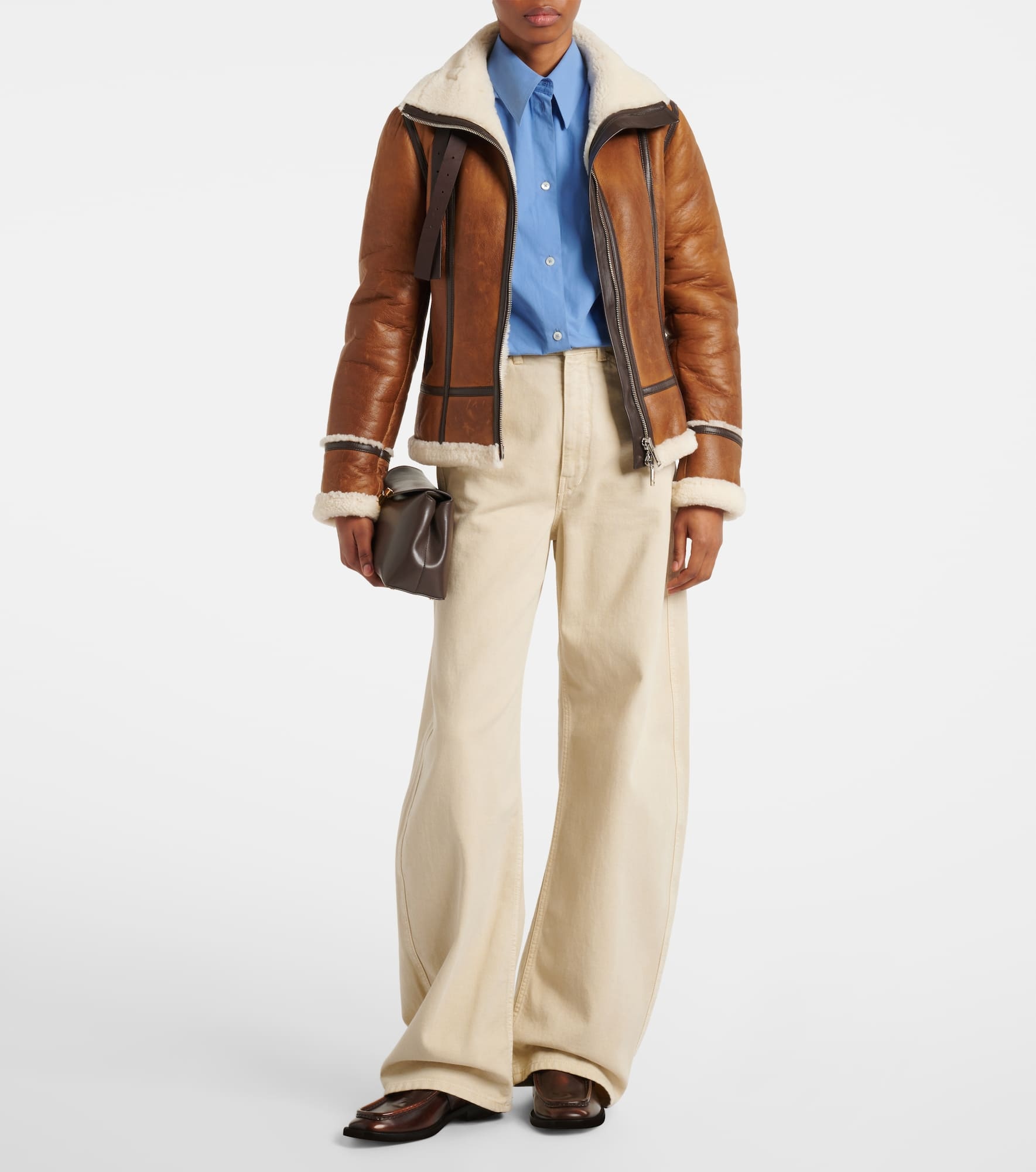 Arlo shearling-lined leather jacket - 2