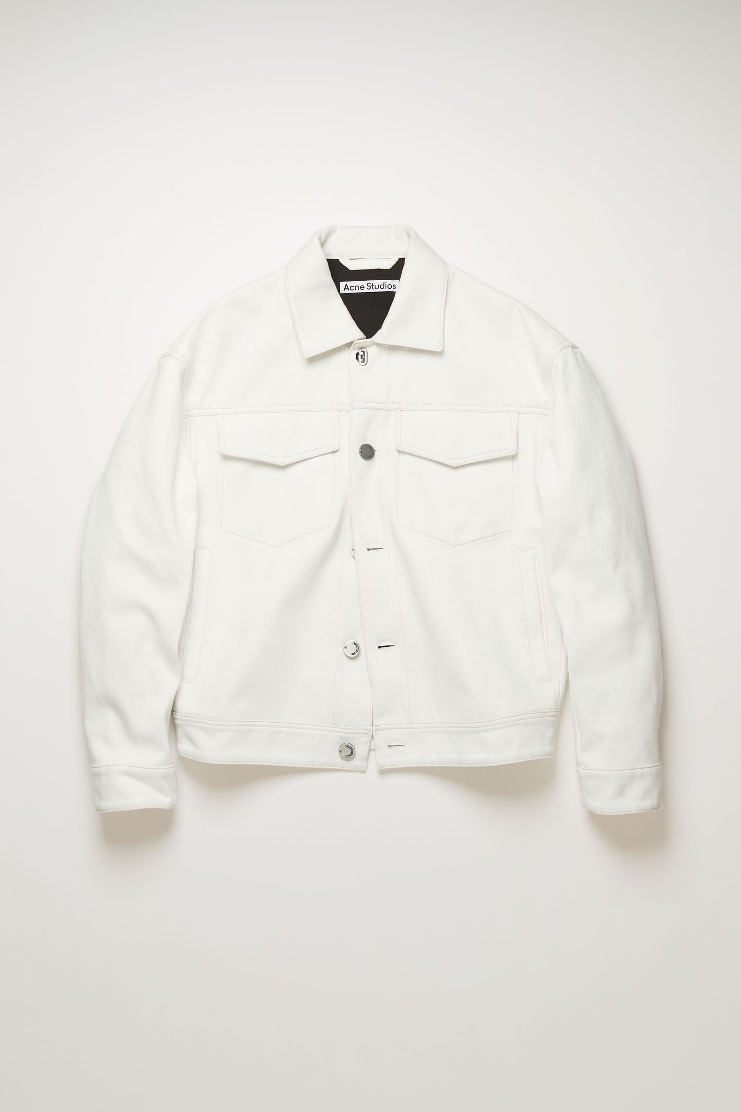 Cotton twill jacket off white - 1