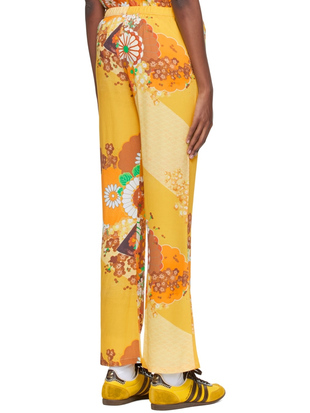 Yellow Viscose Lounge Pants - 3