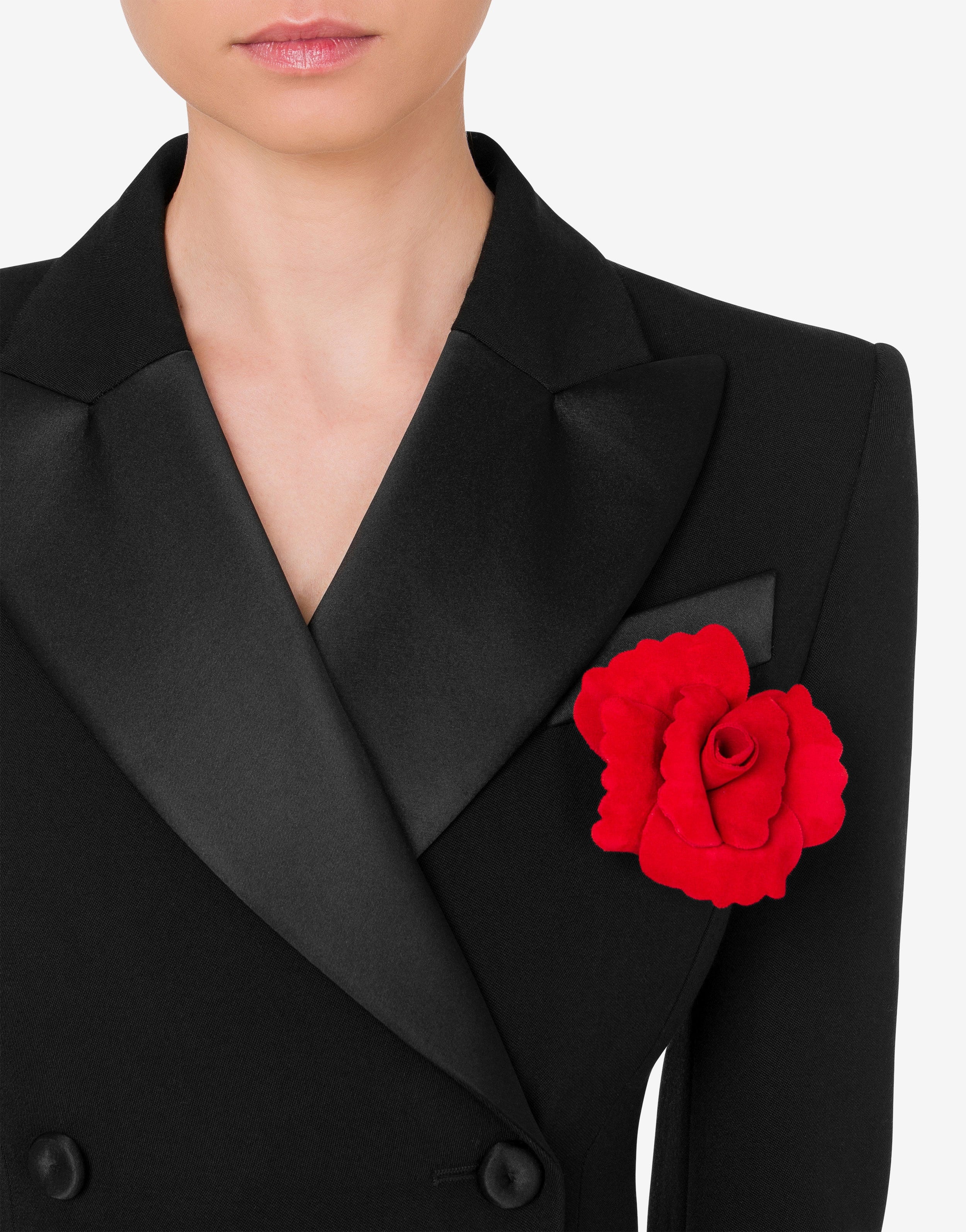 TUXEDO GRAIN DE POUDRE WOOL DRESS - 4