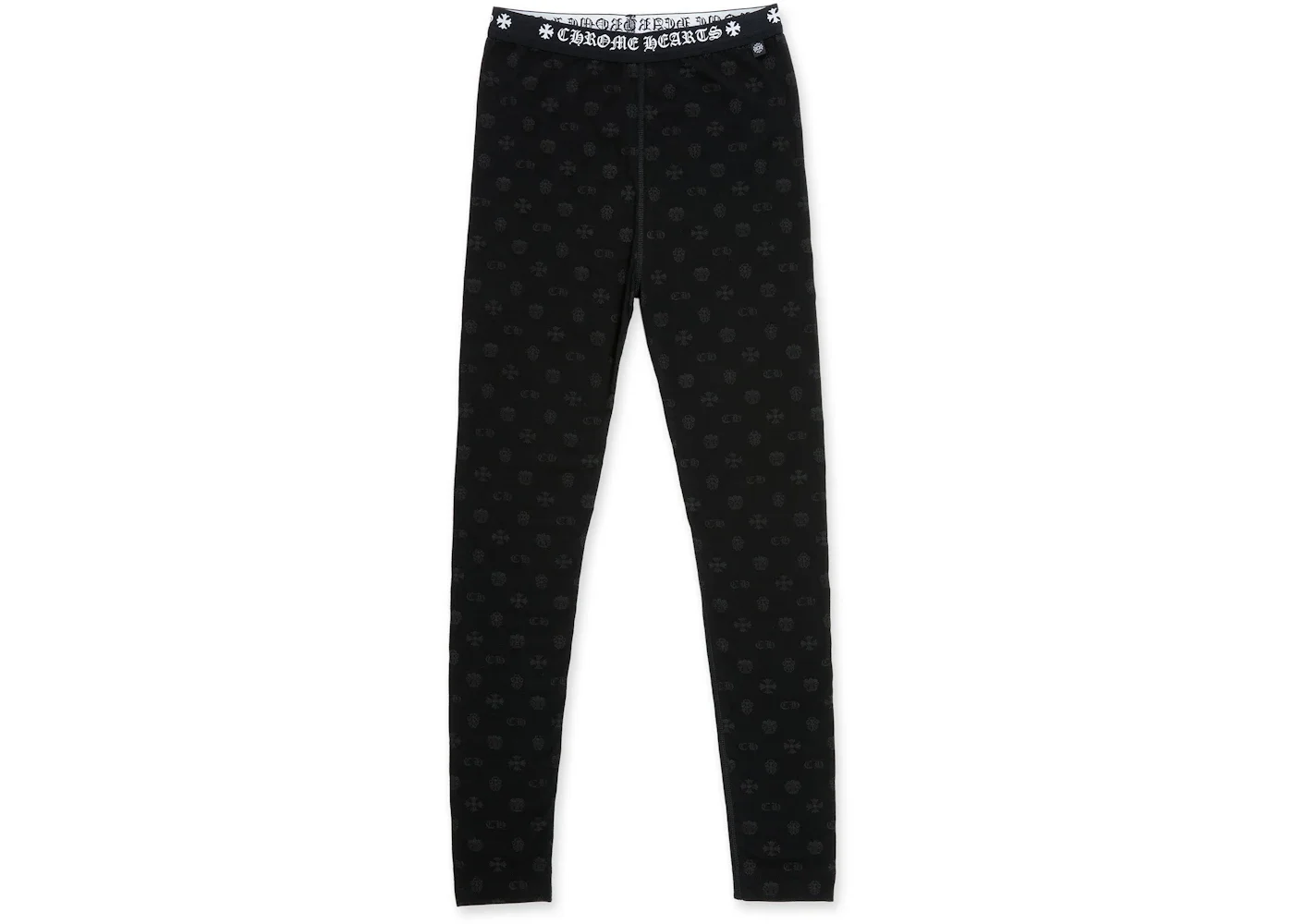 Chrome Hearts Logo Leggings Black/Grey Multilogo - 1
