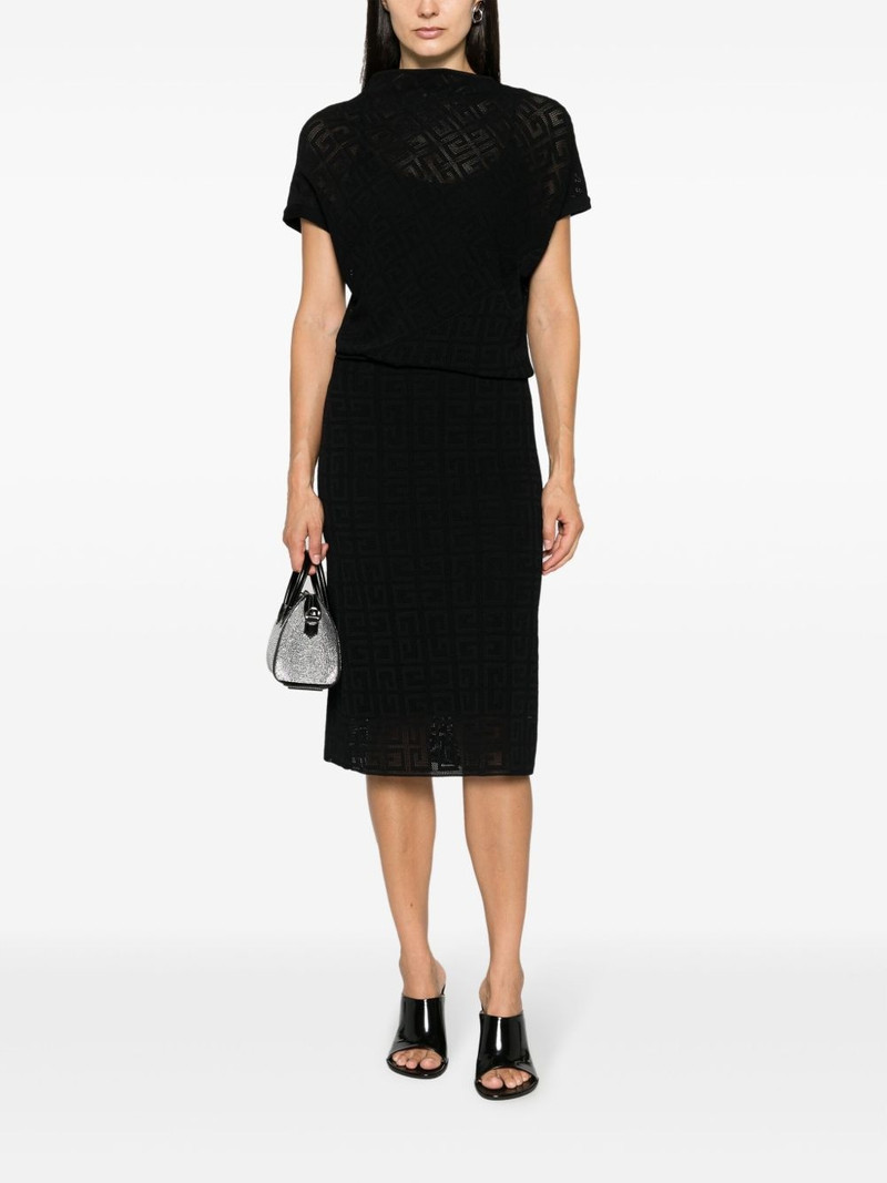 Givenchy 4G jacquard draped midi dress outlook