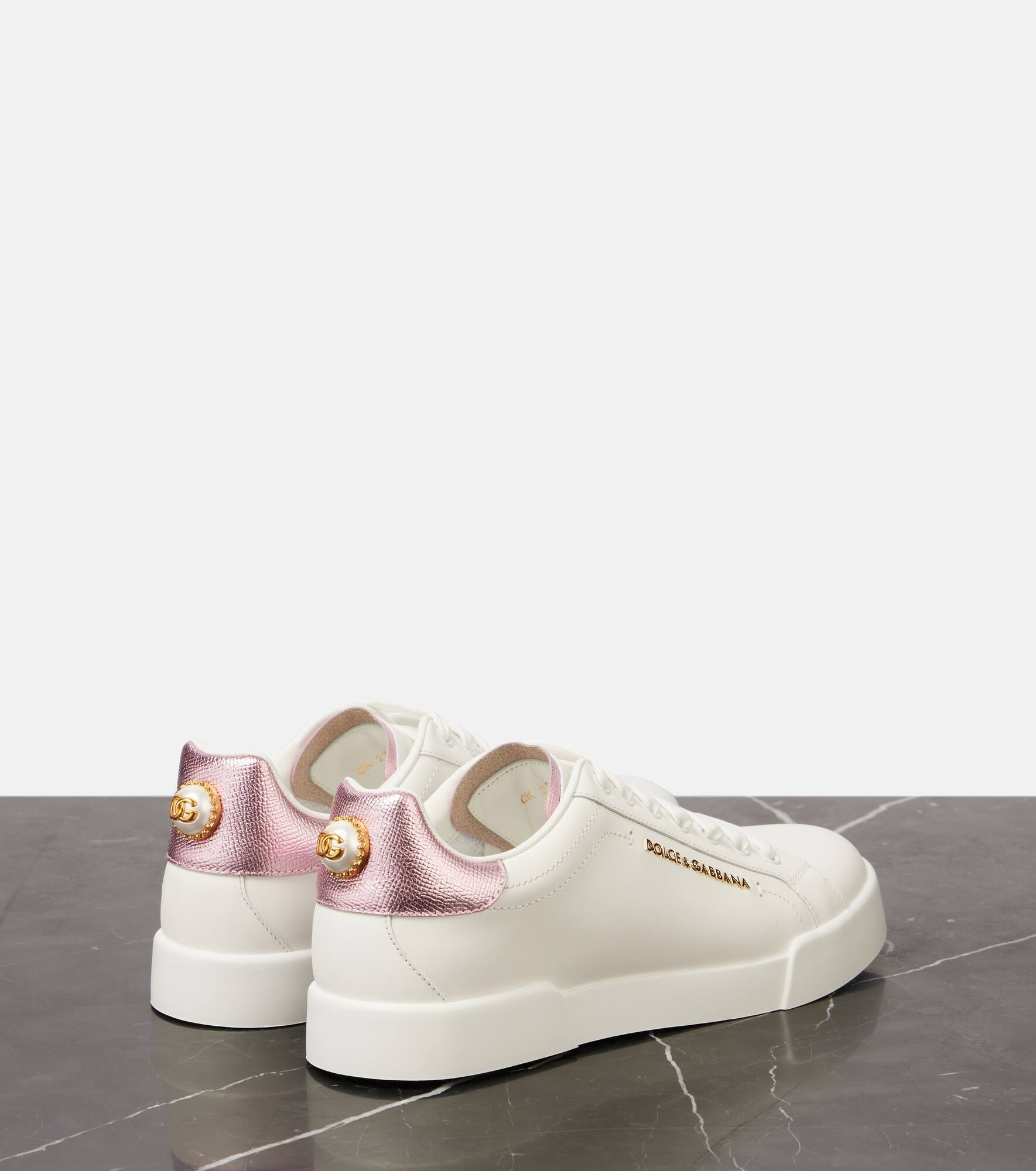 Portofino embellished leather sneakers - 2