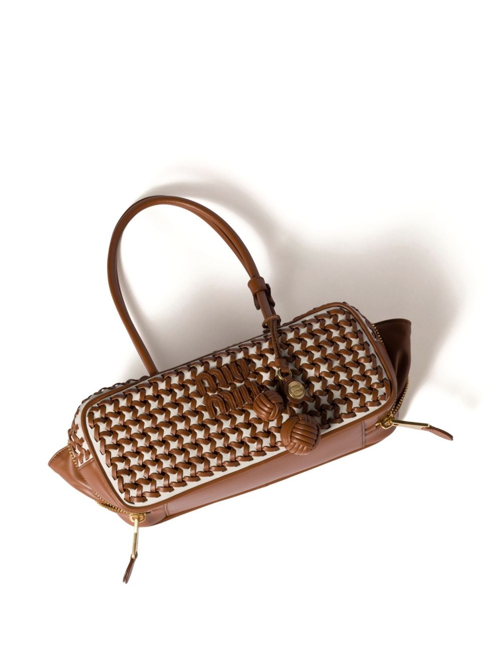 Beau woven leather tote bag - 4