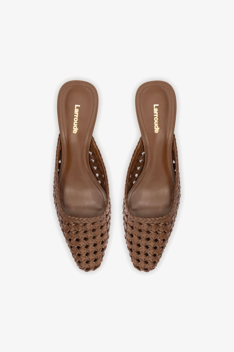 Amal Macrame Mule In Burnt Umber Leather 7