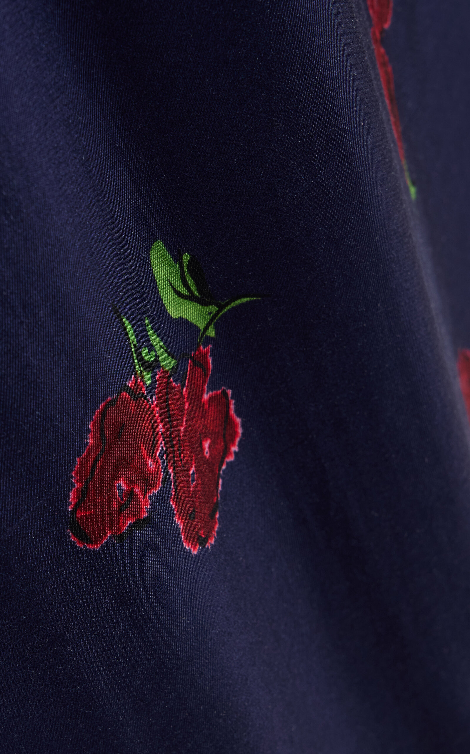 Sicily Printed Silk Midi Dress navy - 5