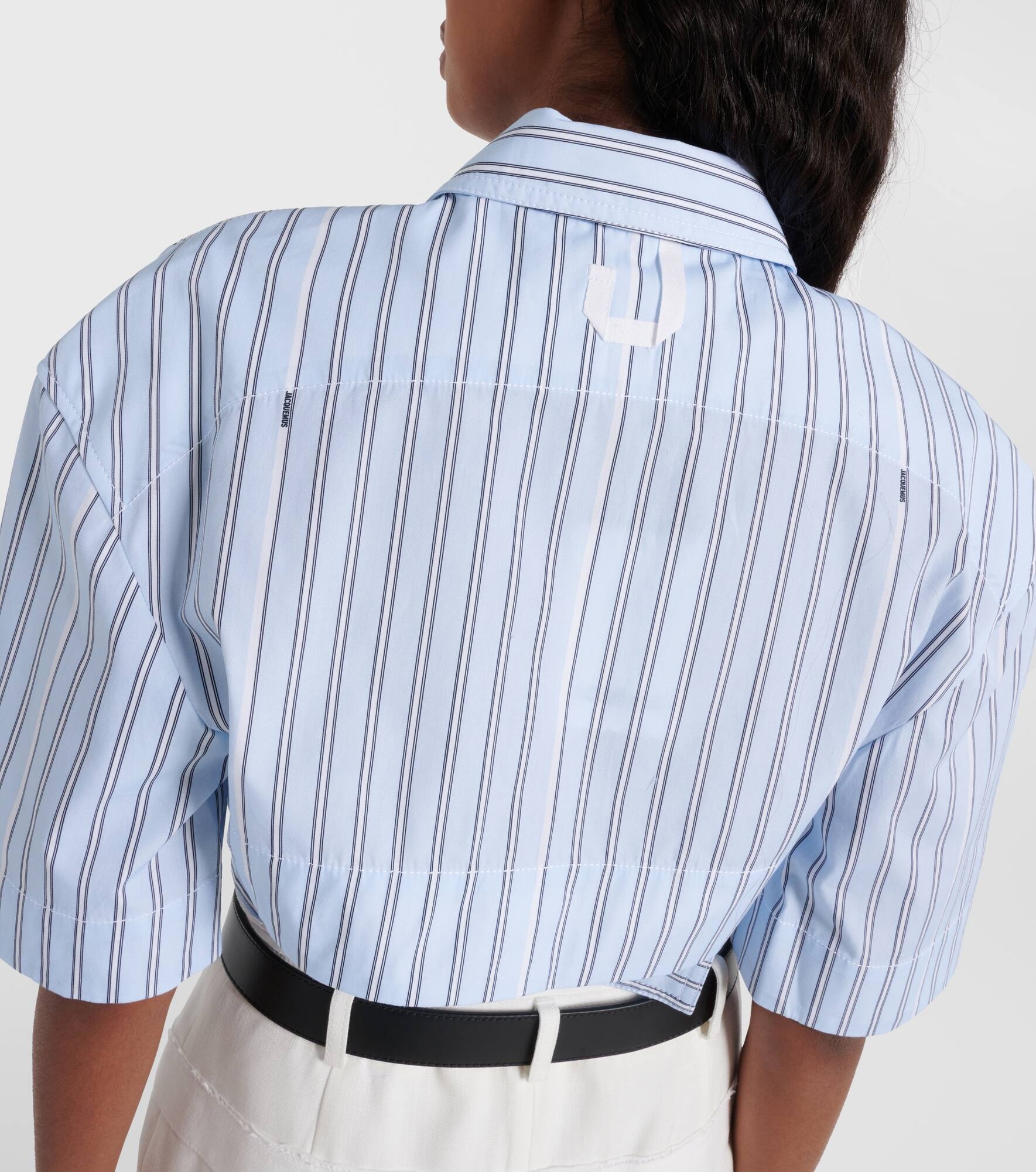 La Chemise Courte Bari striped cotton shirt - 5