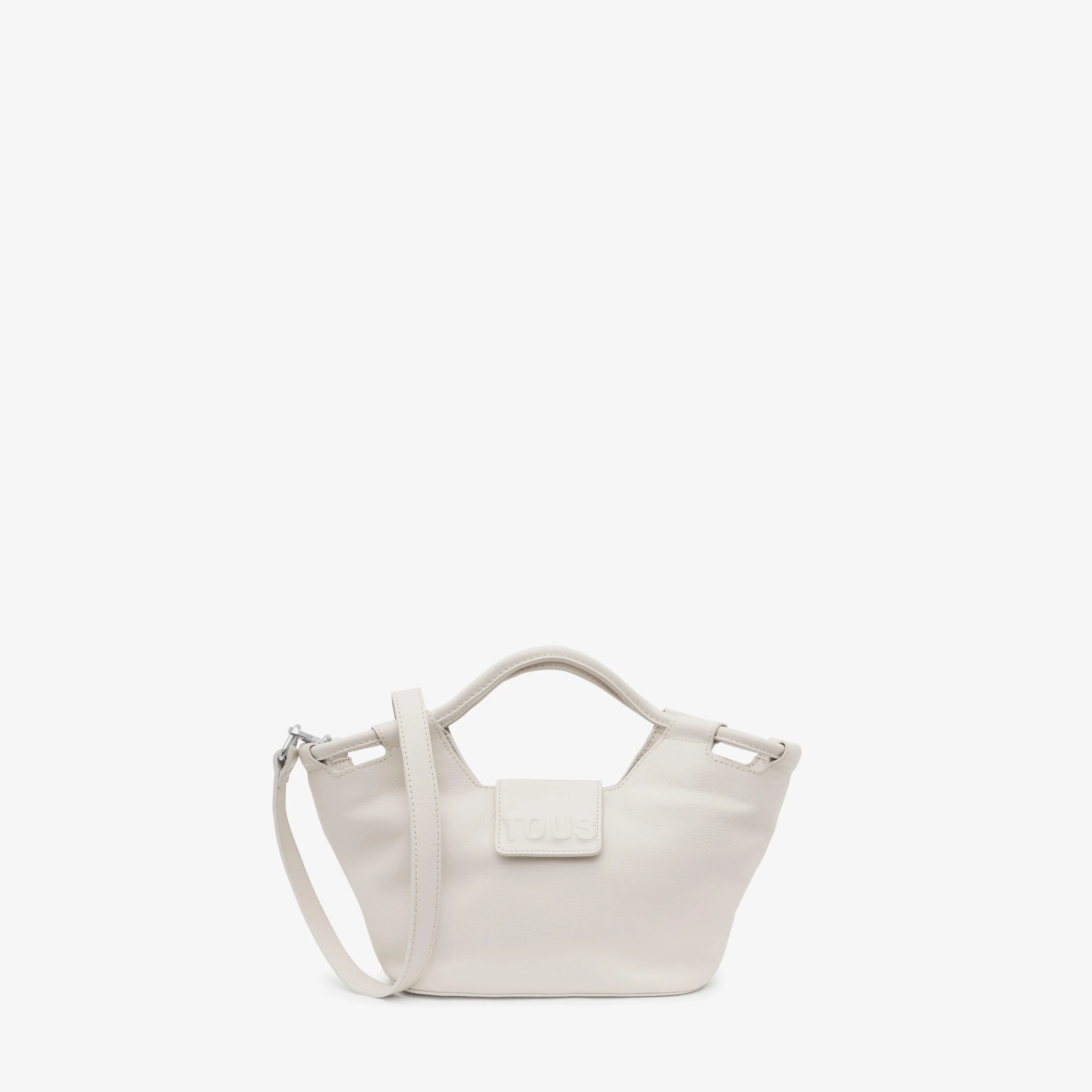 Small white leather Tote bag TOUS Sun - 1