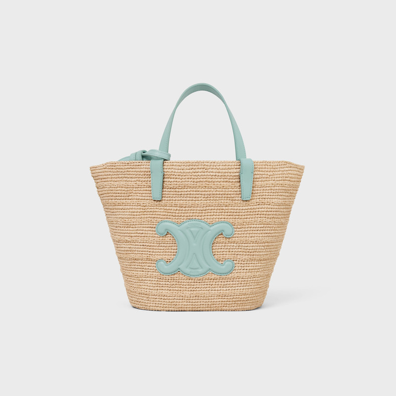 TEEN SUPPLE CELINE CLASSIC PANIER in Raffia and calfskin 1