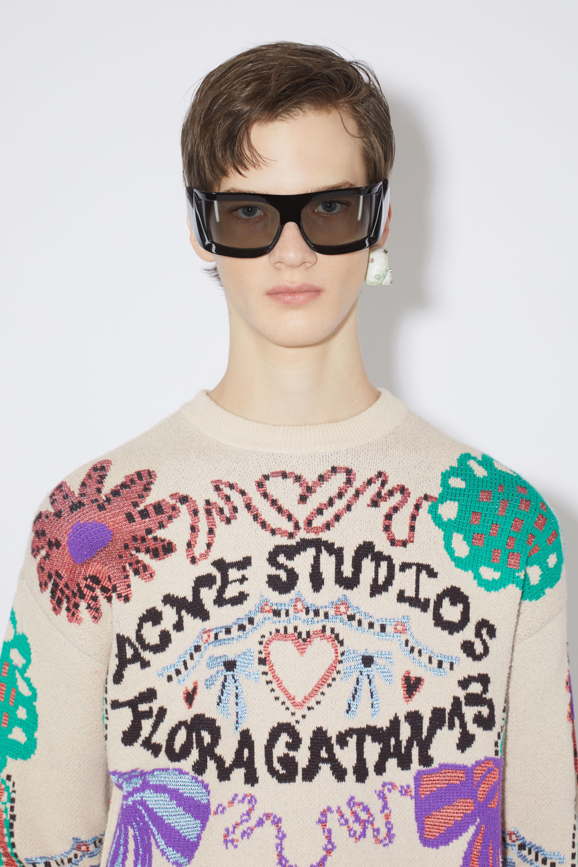 Floragatan jacquard jumper - Off white/multi - 5