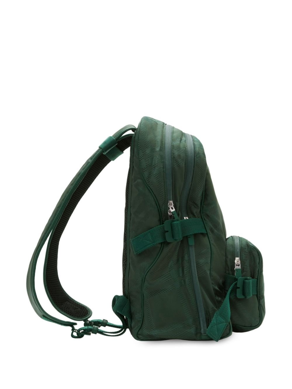 checked jacquard backpack - 4