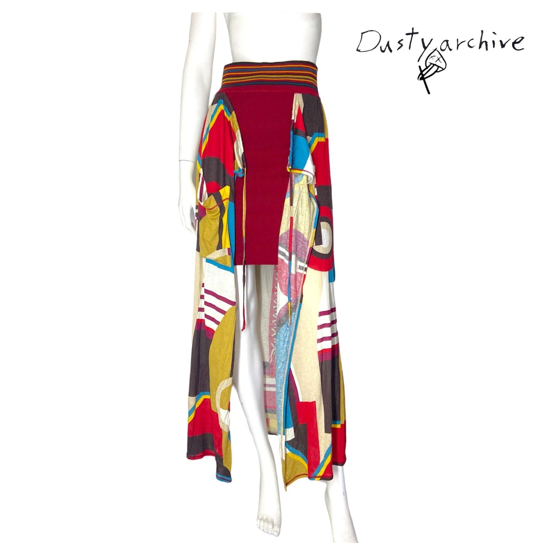 Jean paul gaultier Richard Lindner trompe l’oeil layering mesh dress M - 3