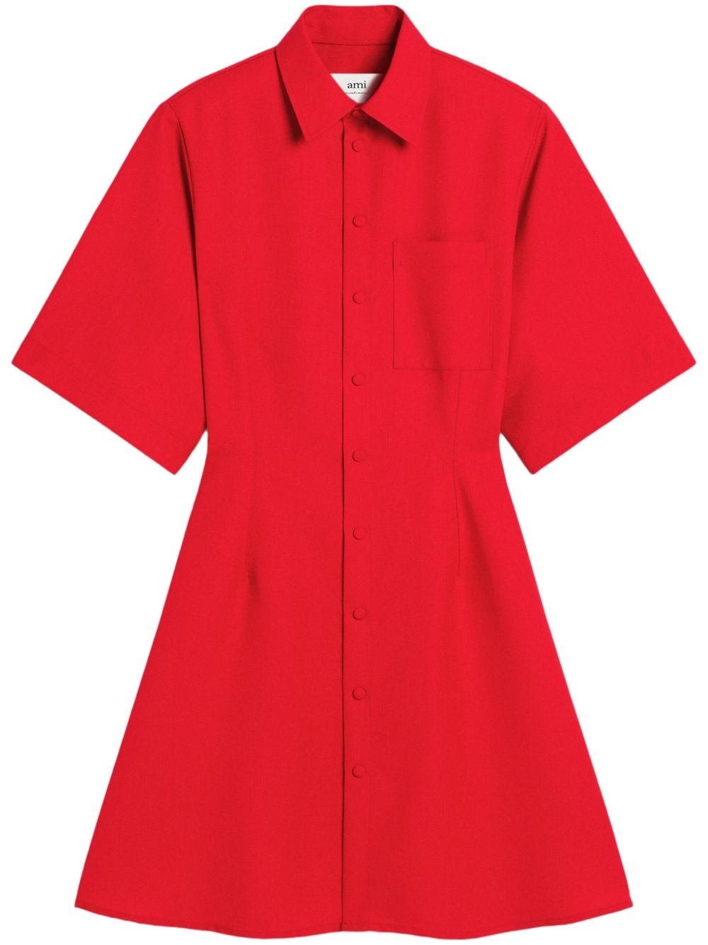 short-sleeved shirtdress - 1