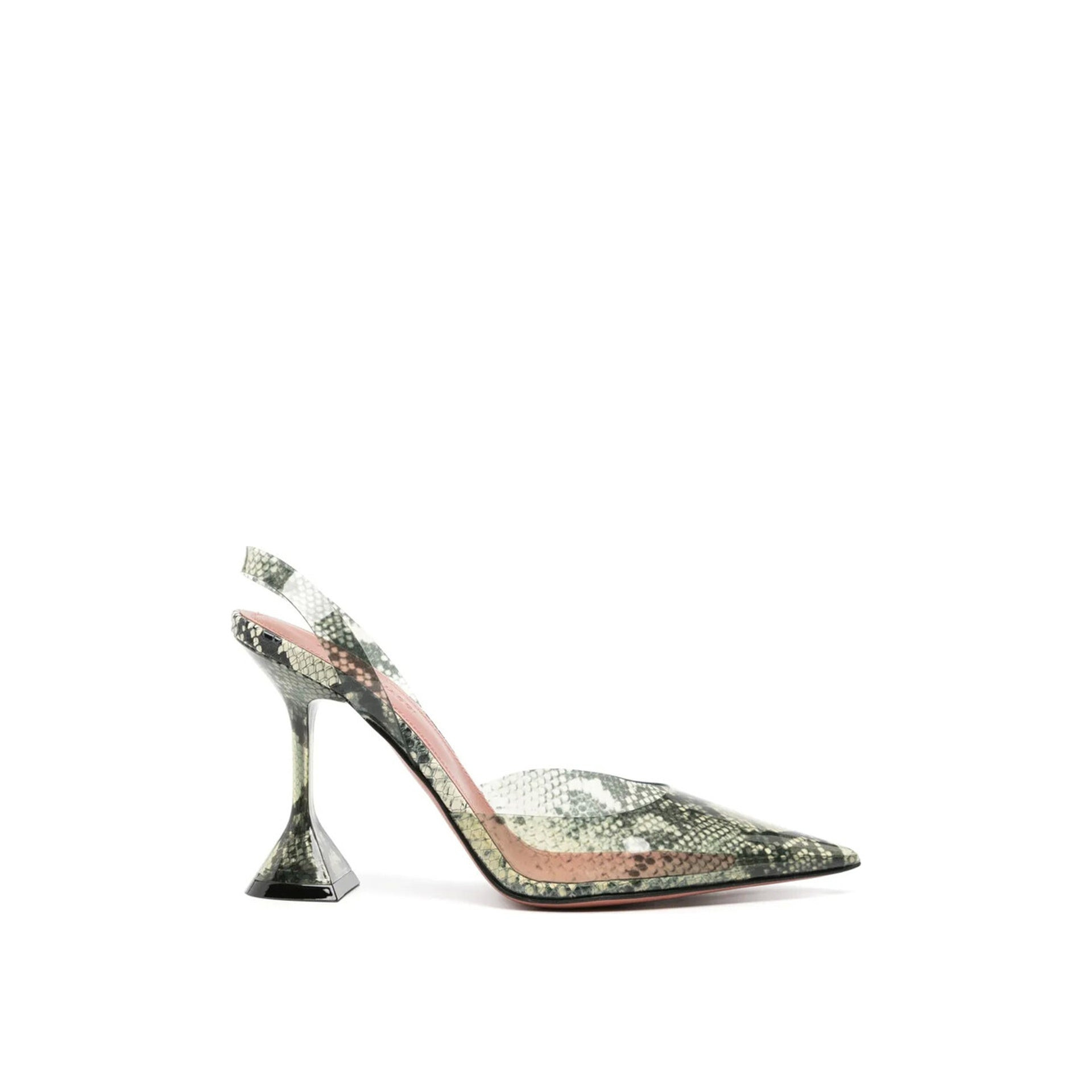 Amina Muaddi Holli Glass 95Mm Snakeskin-Effect Pumps Women - 5