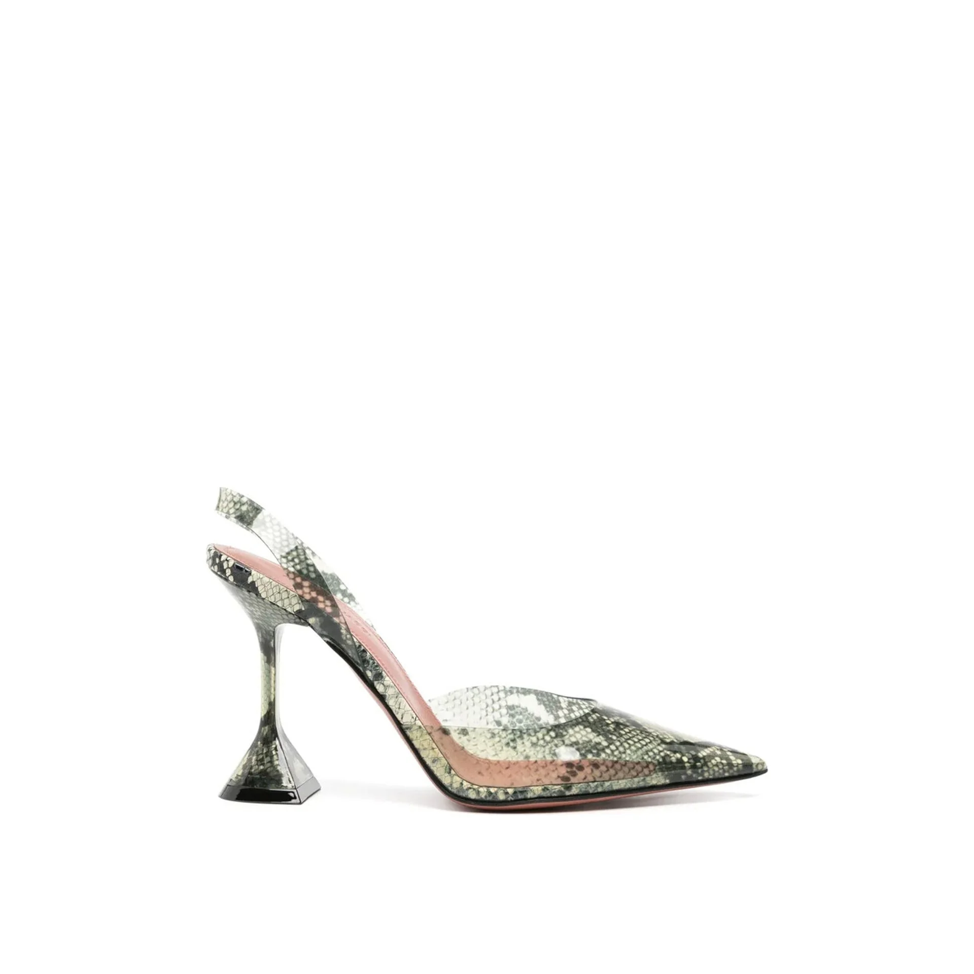 Amina Muaddi Holli Glass 95Mm Snakeskin-Effect Pumps Women - 1